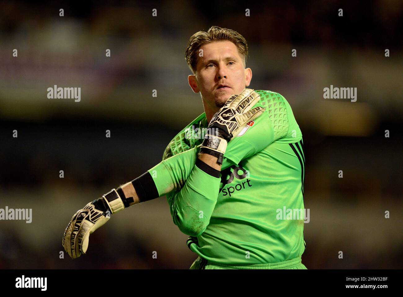 Gardien de but Tomasz Kuszczak. Wolverhampton Wanderers / Birmingham City à Molineux 24/02/2017 - Sky Bet Championship Banque D'Images