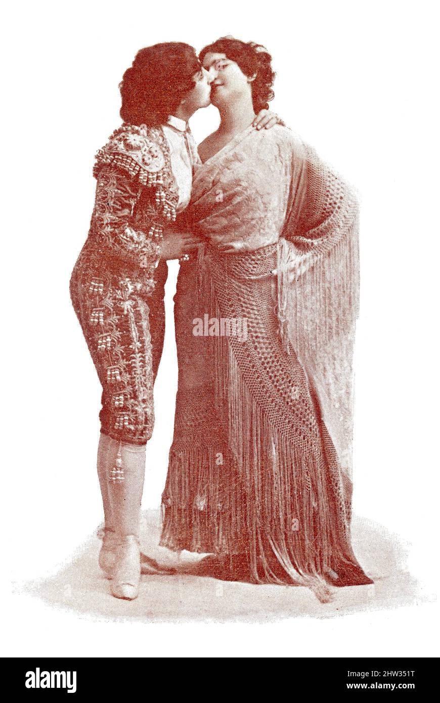 Portrait d'un danseur espagnol. Image du magazine de théâtre franco-allemand illustré « Das Album », 1898. Banque D'Images