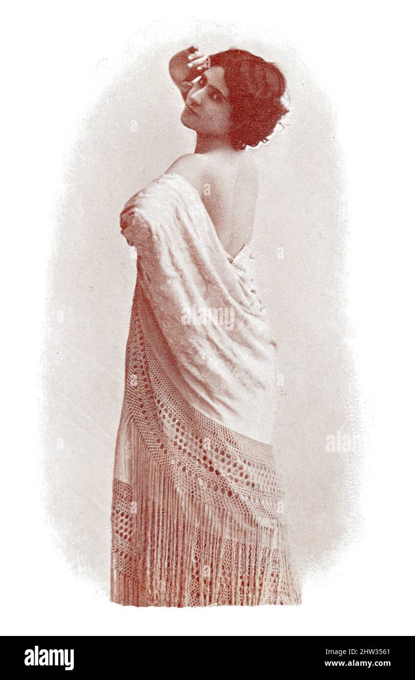 Portrait d'un danseur espagnol. Image du magazine de théâtre franco-allemand illustré « Das Album », 1898. Banque D'Images