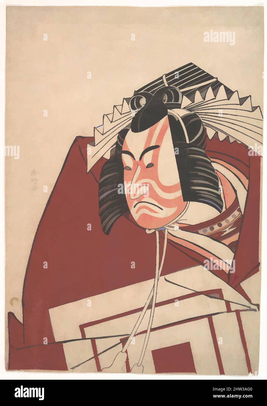 Art inspiré par Ichikawa Danjuro V dans une performance Shibaraku, période Edo (1615–1868), env. 1789, Japon, imprimé polychrome sur bois ; encre et couleur sur papier, H. 12 11/16 po. (32,2 cm) ; avec 8 3/4 po (22,2 cm), Prints, Katsukawa Shunkō (japonais, 1743–1812), la famille Ichikawa était, œuvres classiques modernisées par Artotop avec une touche de modernité. Formes, couleur et valeur, impact visuel accrocheur sur l'art émotions par la liberté d'œuvres d'art d'une manière contemporaine. Un message intemporel qui cherche une nouvelle direction créative. Artistes qui se tournent vers le support numérique et créent le NFT Artotop Banque D'Images