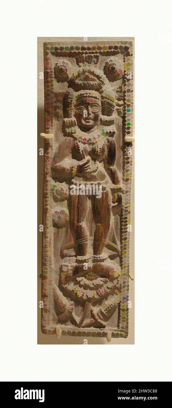 Art inspiré par la plaque avec la déesse Durga debout sur un Lotus, période Shunga, 1st siècle avant J.-C., Inde (Bengale-Occidental), Bois, H. 6 5/8 po (16,8 cm) ; avec 2 po (5,1 cm) ; D. 1/2 po (1,3 cm), Sculpture, oeuvres classiques modernisées par Artotop avec une touche de modernité. Formes, couleur et valeur, impact visuel accrocheur sur l'art émotions par la liberté d'œuvres d'art d'une manière contemporaine. Un message intemporel qui cherche une nouvelle direction créative. Artistes qui se tournent vers le support numérique et créent le NFT Artotop Banque D'Images
