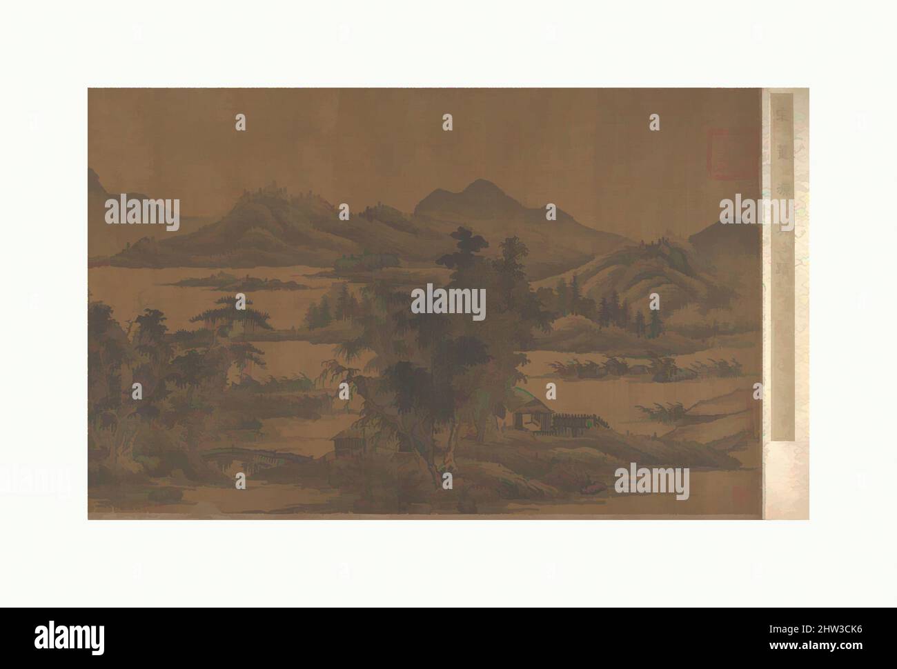 Art inspiré par Landscape, Qing Dynasty (1644–1911), 18th–19th Century, China, Handscroll; encre sur soie, 15 3/8 po × 23 pi 6 1/2 po (39,1 × 717,6 cm), peintures, artiste non identifié, d'après Dong Yuan (chinois, actif 930s–960s, oeuvres classiques modernisées par Artotop avec une touche de modernité. Formes, couleur et valeur, impact visuel accrocheur sur l'art émotions par la liberté d'œuvres d'art d'une manière contemporaine. Un message intemporel qui cherche une nouvelle direction créative. Artistes qui se tournent vers le support numérique et créent le NFT Artotop Banque D'Images