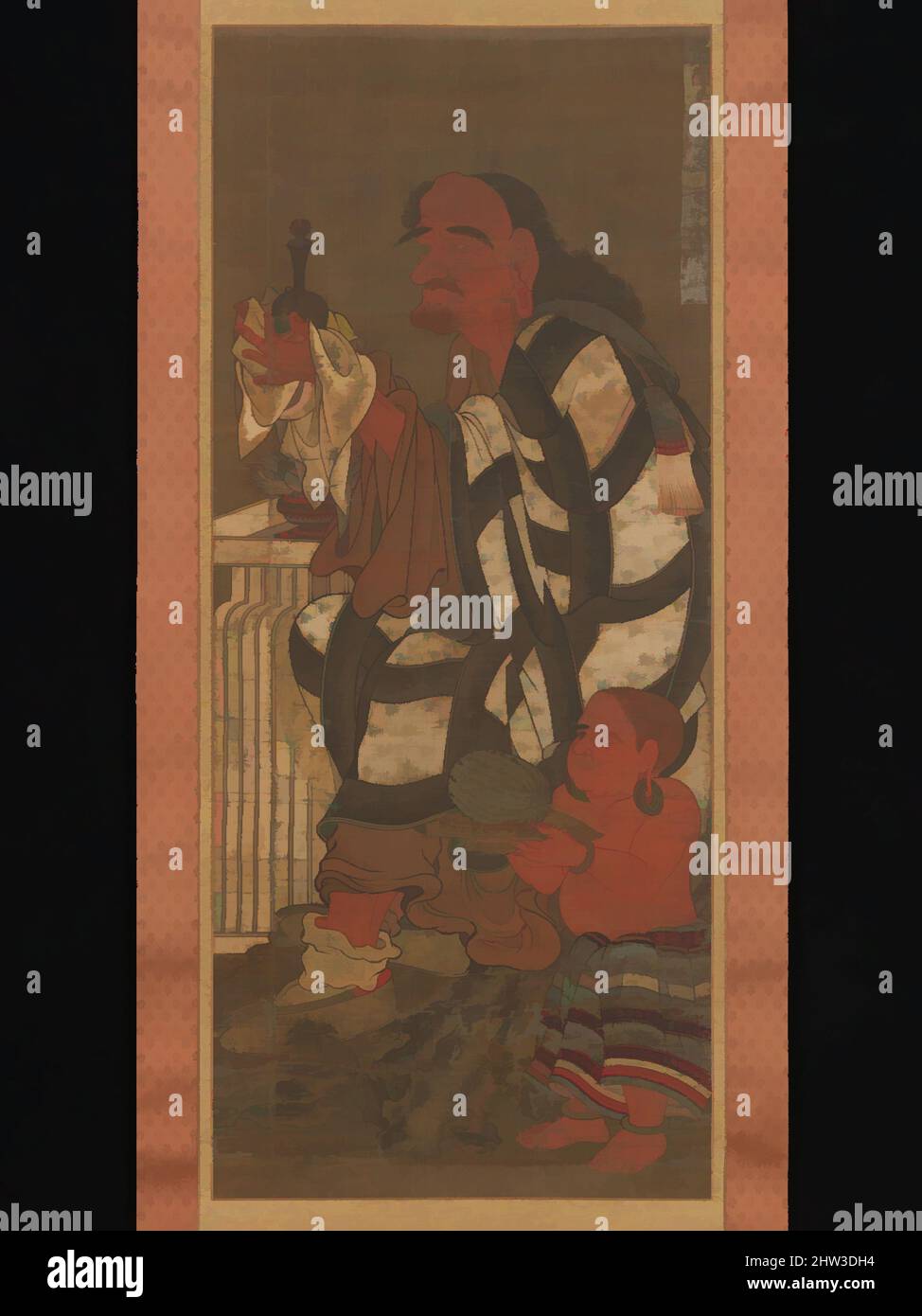 Art inspiré par Satsubari, le deuxième des seize Arhats, période Nanbokuchō (1336–92), fin du 14th siècle, Japon, défilement suspendu; Encre et couleur sur soie, image : 45 11/16 × 19 3/8 po. (116 × 49,2 cm), peintures, oeuvres classiques modernisées par Artotop avec une touche de modernité. Formes, couleur et valeur, impact visuel accrocheur sur l'art émotions par la liberté d'œuvres d'art d'une manière contemporaine. Un message intemporel qui cherche une nouvelle direction créative. Artistes qui se tournent vers le support numérique et créent le NFT Artotop Banque D'Images