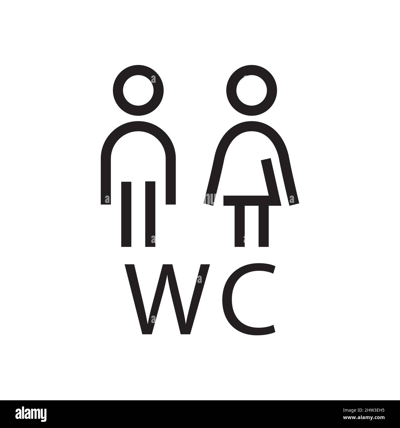 Pictogramme Vector toilettes publiques et logo wc Image Vectorielle Stock -  Alamy