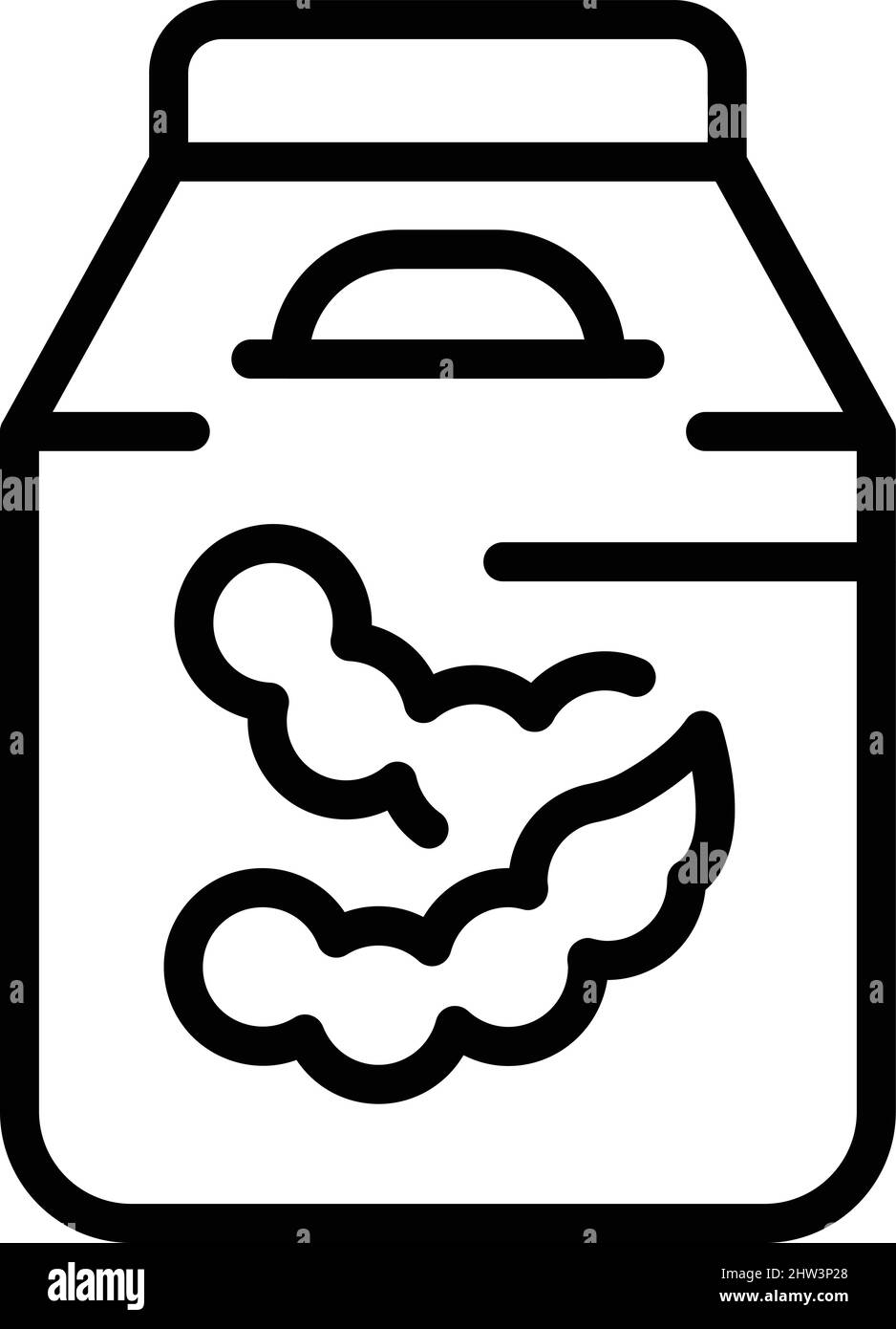 Boîte de boissons de soja icône vectorielle vecteur. Lait de légumes. Nourriture végétalienne Illustration de Vecteur