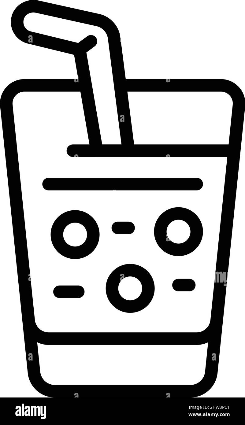 Symbole de cocktail de boisson au lait vectorisation. Nourriture de soja. Produit vegan Illustration de Vecteur