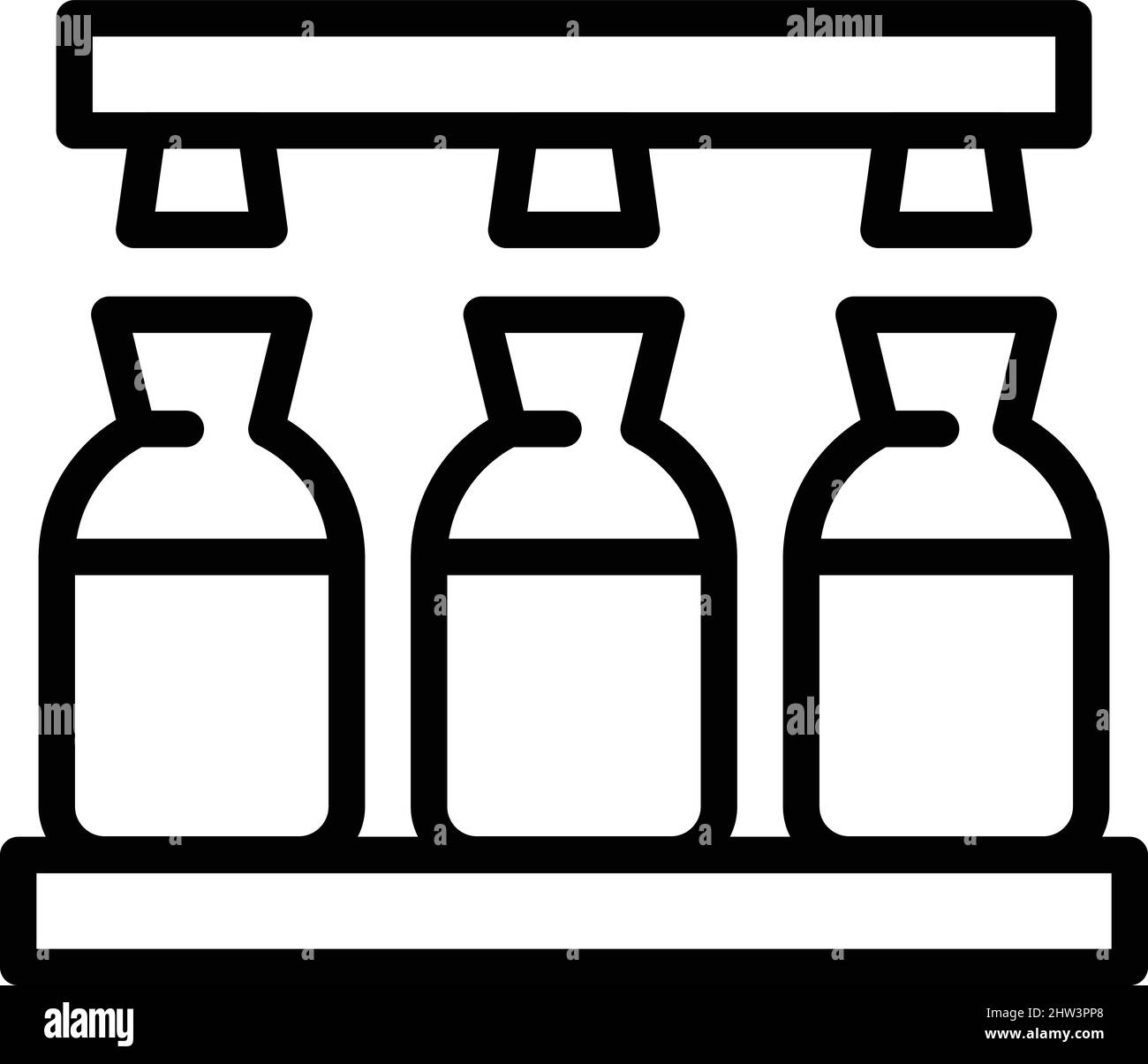Vecteur de contour de l'icône de la ligne du biberon. Boisson aux légumes. Nourriture végétalienne Illustration de Vecteur