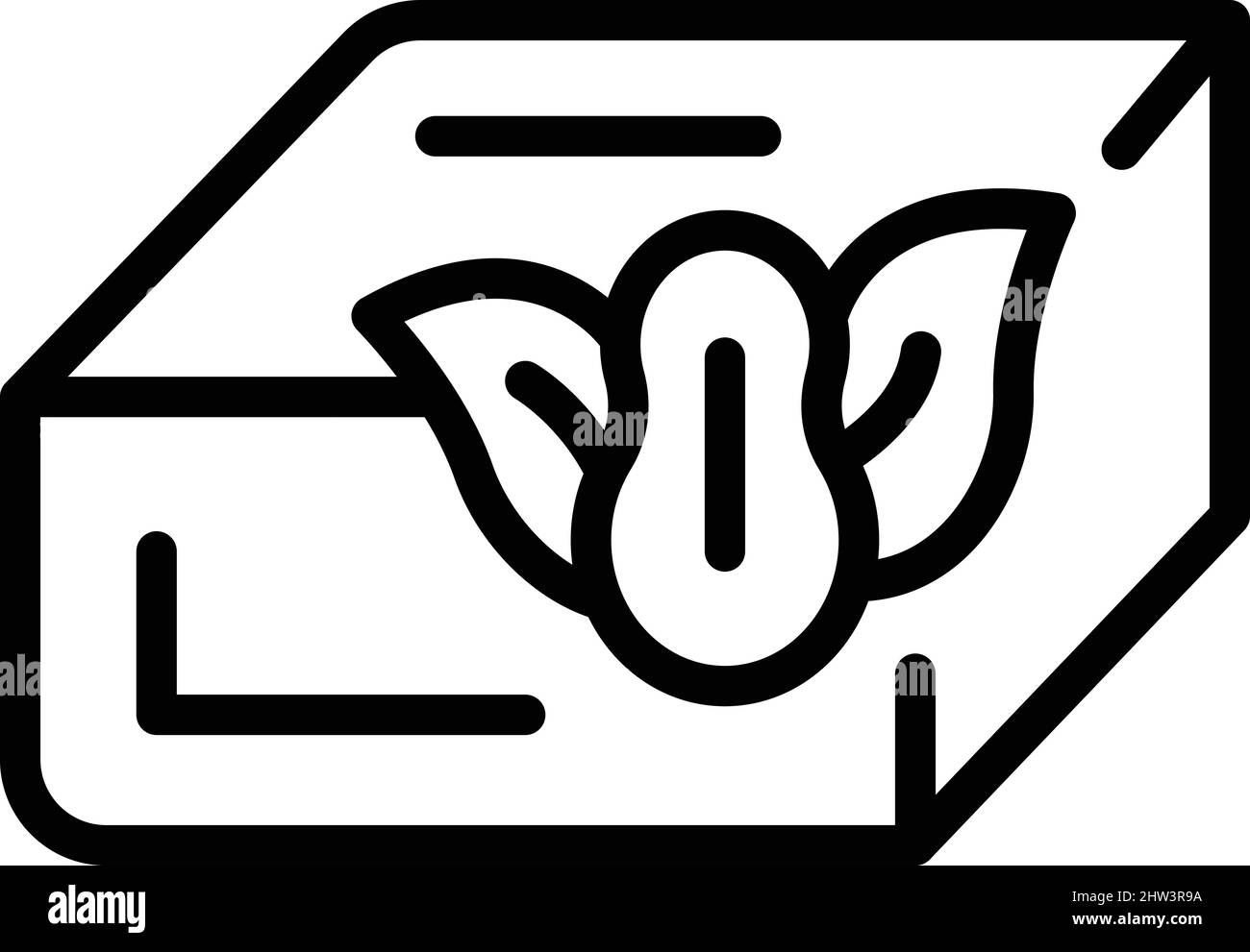 Vecteur de contour d'icône de beurre vegan. Lait de légumes. Buvez de la nourriture Illustration de Vecteur