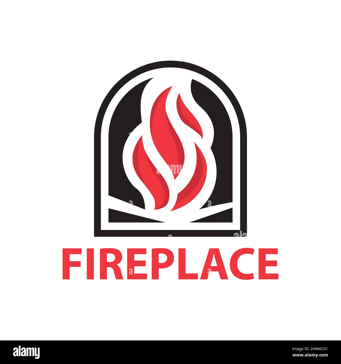 Logo Vector foyer pour pizzeria, boulangerie, maison Illustration de Vecteur Logo Vector foyer pour pizzeria, boulangerie, maison Illustration de Vecteur