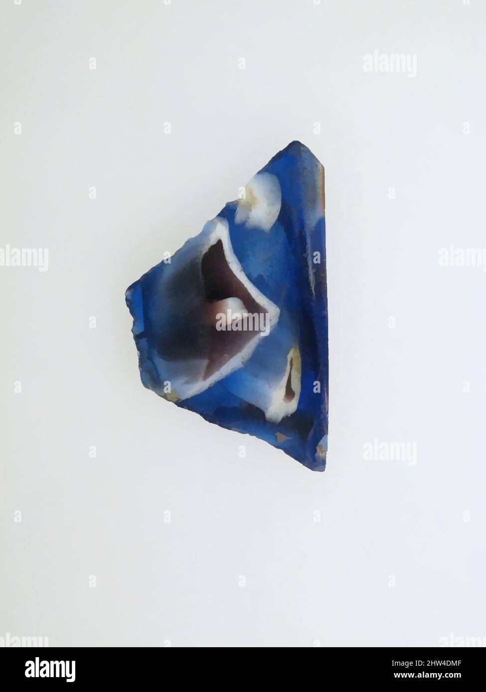 Art inspiré par le fragment de bol en mosaïque de verre, impérial précoce, fin du 1st siècle C.-B.–début du 1st siècle A.D., romain, verre; moulé et à outils, autre : 1 15/16 x 1 3/16 po. (4,9 x 3 cm), verre, fragment de corps, bleu cobalt translucide, violet, Et blanc opaque., Convex côté curving, Classic œuvres modernisées par Artotop avec une touche de modernité. Formes, couleur et valeur, impact visuel accrocheur sur l'art émotions par la liberté d'œuvres d'art d'une manière contemporaine. Un message intemporel qui cherche une nouvelle direction créative. Artistes qui se tournent vers le support numérique et créent le NFT Artotop Banque D'Images