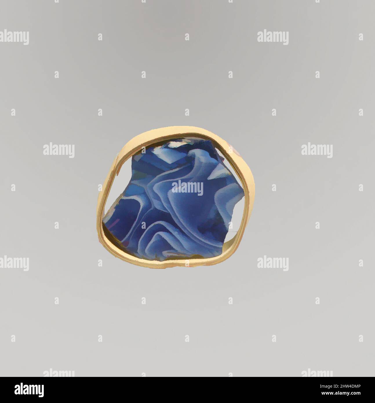 Art inspiré par le fragment de bol en mosaïque de verre, impérial précoce, fin du 1st siècle C.-B.–début du 1st siècle A.D., romain, verre; moulé et à outils, autre : 1 1/8 x 1 1/4 po. (2,9 x 3,2 cm), verre, bleu translucide avec blanc opaque., fragment de corps avec deux côtes sur l'extérieur., mosaïque marbrée, œuvres classiques modernisées par Artotop avec une touche de modernité. Formes, couleur et valeur, impact visuel accrocheur sur l'art émotions par la liberté d'œuvres d'art d'une manière contemporaine. Un message intemporel qui cherche une nouvelle direction créative. Artistes qui se tournent vers le support numérique et créent le NFT Artotop Banque D'Images