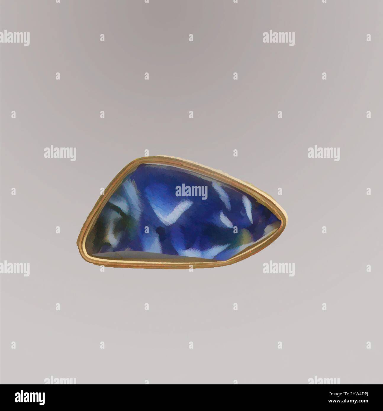 Art inspiré par fragment de mosaïque de verre, début impérial, fin du 1st siècle C.-B.–début du 1st siècle A.D., romain, verre; moulé, autre : 13/16 x 1 3/4 po. (2 x 4,4 cm), verre, fragment d'anneau de base, bleu cobalt translucide, brun miel et blanc opaque, bord inférieur biseauté; Légèrement convexe, œuvres classiques modernisées par Artotop avec une touche de modernité. Formes, couleur et valeur, impact visuel accrocheur sur l'art émotions par la liberté d'œuvres d'art d'une manière contemporaine. Un message intemporel qui cherche une nouvelle direction créative. Artistes qui se tournent vers le support numérique et créent le NFT Artotop Banque D'Images