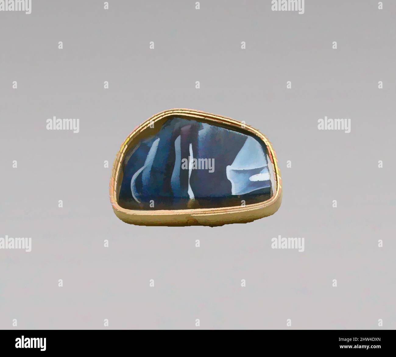 Art inspiré par la mosaïque de verre fragment de bol, début impérial, fin du 1st siècle C.-B.–début du 1st siècle A.D., romain, verre; moulé, autre: 5/8 x 1 1/16 po. (1,6 x 2,7 cm); diamètre estimé de la jante 9 7/16 po (24 cm), verre, fragment de rebord de grand bol ou plat., bleu cobalt translucide et, oeuvres classiques modernisées par Artotop avec une touche de modernité. Formes, couleur et valeur, impact visuel accrocheur sur l'art émotions par la liberté d'œuvres d'art d'une manière contemporaine. Un message intemporel qui cherche une nouvelle direction créative. Artistes qui se tournent vers le support numérique et créent le NFT Artotop Banque D'Images