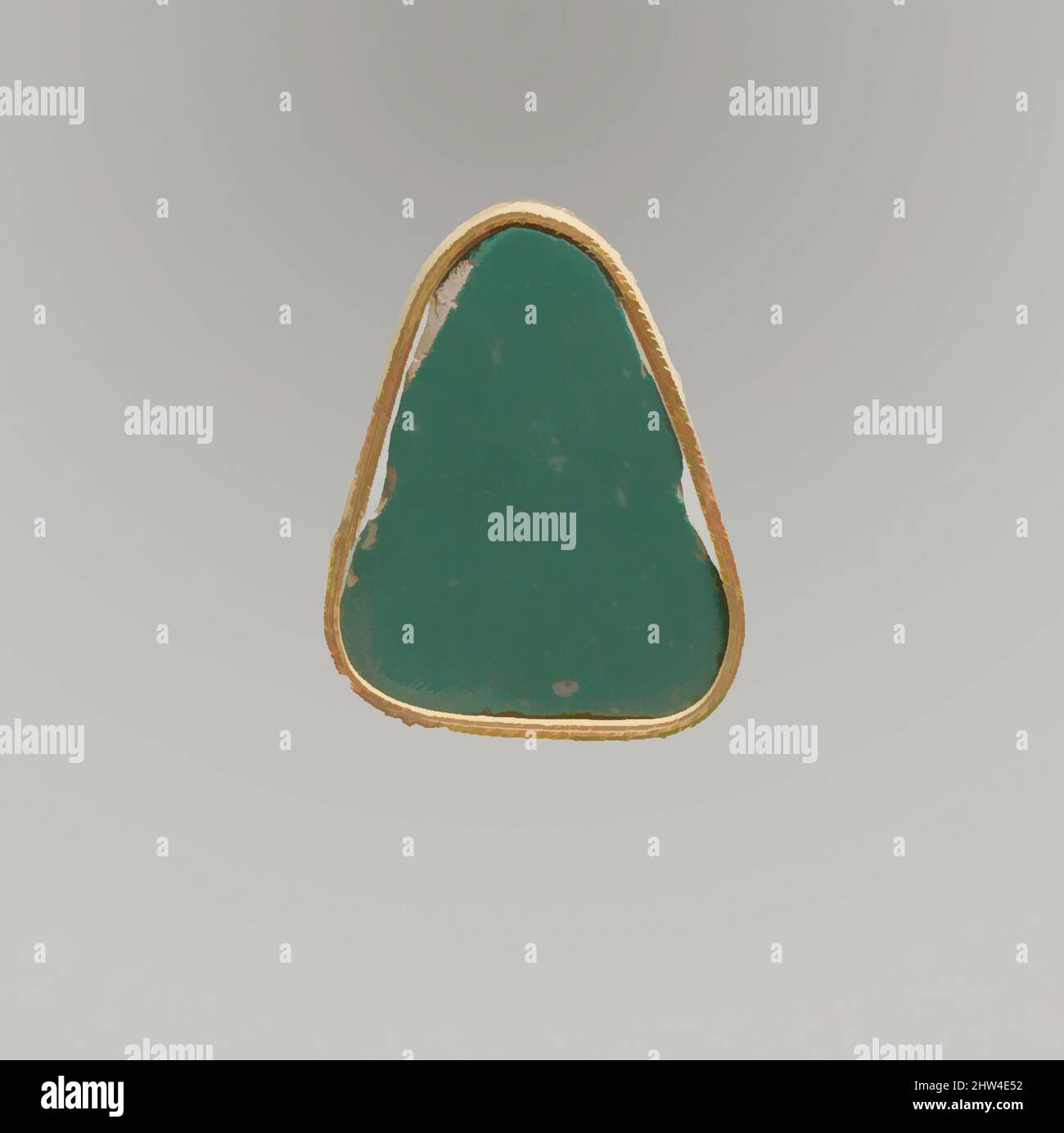 Art inspiré par le fragment d'incrustation monochrome en verre, ancien impérial, Julio-Claudian, 1st moitié du 1st siècle A.D., romain, verre; moulé, autre: 1 3/16 x 1 1/2 po. (2,9 x 3,8 cm), verre, vert jade opaque, incrustation plate, triangulaire, Avec des coins arrondis et des bords biseautés ébréchés., poli, les œuvres classiques modernisées par Artotop avec une touche de modernité. Formes, couleur et valeur, impact visuel accrocheur sur l'art émotions par la liberté d'œuvres d'art d'une manière contemporaine. Un message intemporel qui cherche une nouvelle direction créative. Artistes qui se tournent vers le support numérique et créent le NFT Artotop Banque D'Images