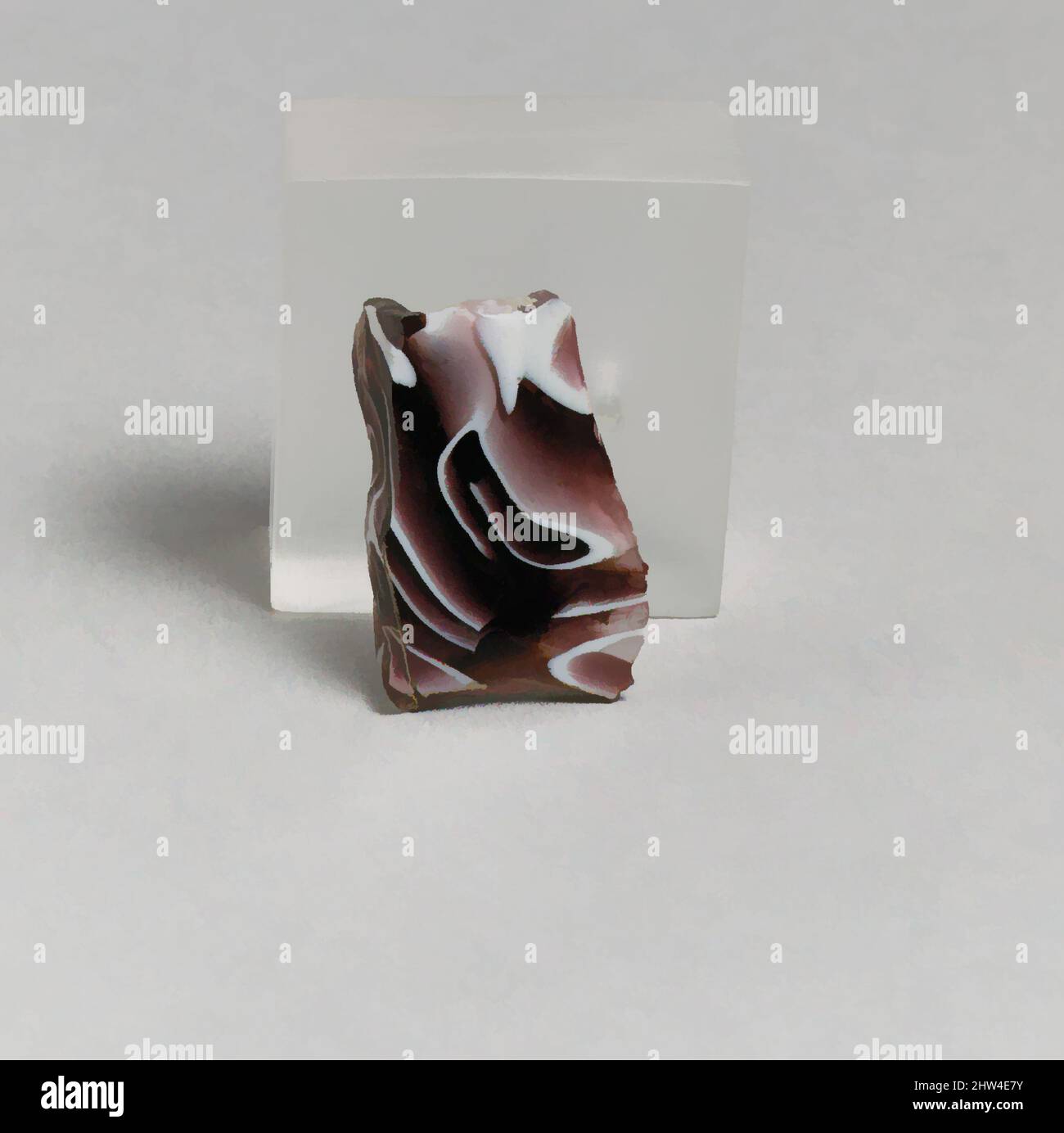 Art inspiré par le fragment de bol en mosaïque de verre, impérial précoce, fin du 1st siècle C.-B.–début du 1st siècle A.D., romain, italien, verre ; moulé et à outils, Autres : 13/16 x 1 1/4 po (2 x 3,1 cm), verre, fragment de corps., violet translucide et blanc opaque., Convex curving côté tapissant, œuvres classiques modernisées par Artotop avec une touche de modernité. Formes, couleur et valeur, impact visuel accrocheur sur l'art émotions par la liberté d'œuvres d'art d'une manière contemporaine. Un message intemporel qui cherche une nouvelle direction créative. Artistes qui se tournent vers le support numérique et créent le NFT Artotop Banque D'Images