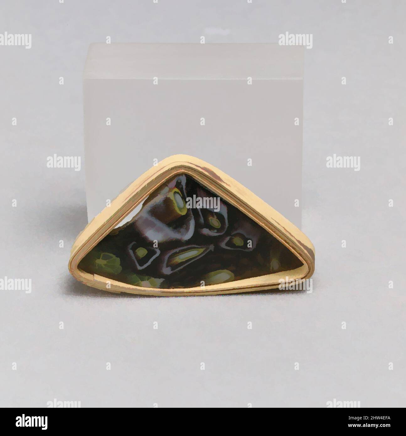 Art inspiré par la mosaïque de verre fragment de bol, début impérial, fin du 1st siècle C.-B.–début du 1st siècle A.D., romain, verre; moulé, autre: 13/16 x 1 9/16 po. (2,1 x 3,9 cm); diamètre estimé de la jante 4 3/4 po (12 cm), verre, fragment Rim., violet foncé translucide, bleu clair apparaissant vert, œuvres classiques modernisées par Artotop avec une touche de modernité. Formes, couleur et valeur, impact visuel accrocheur sur l'art émotions par la liberté d'œuvres d'art d'une manière contemporaine. Un message intemporel qui cherche une nouvelle direction créative. Artistes qui se tournent vers le support numérique et créent le NFT Artotop Banque D'Images