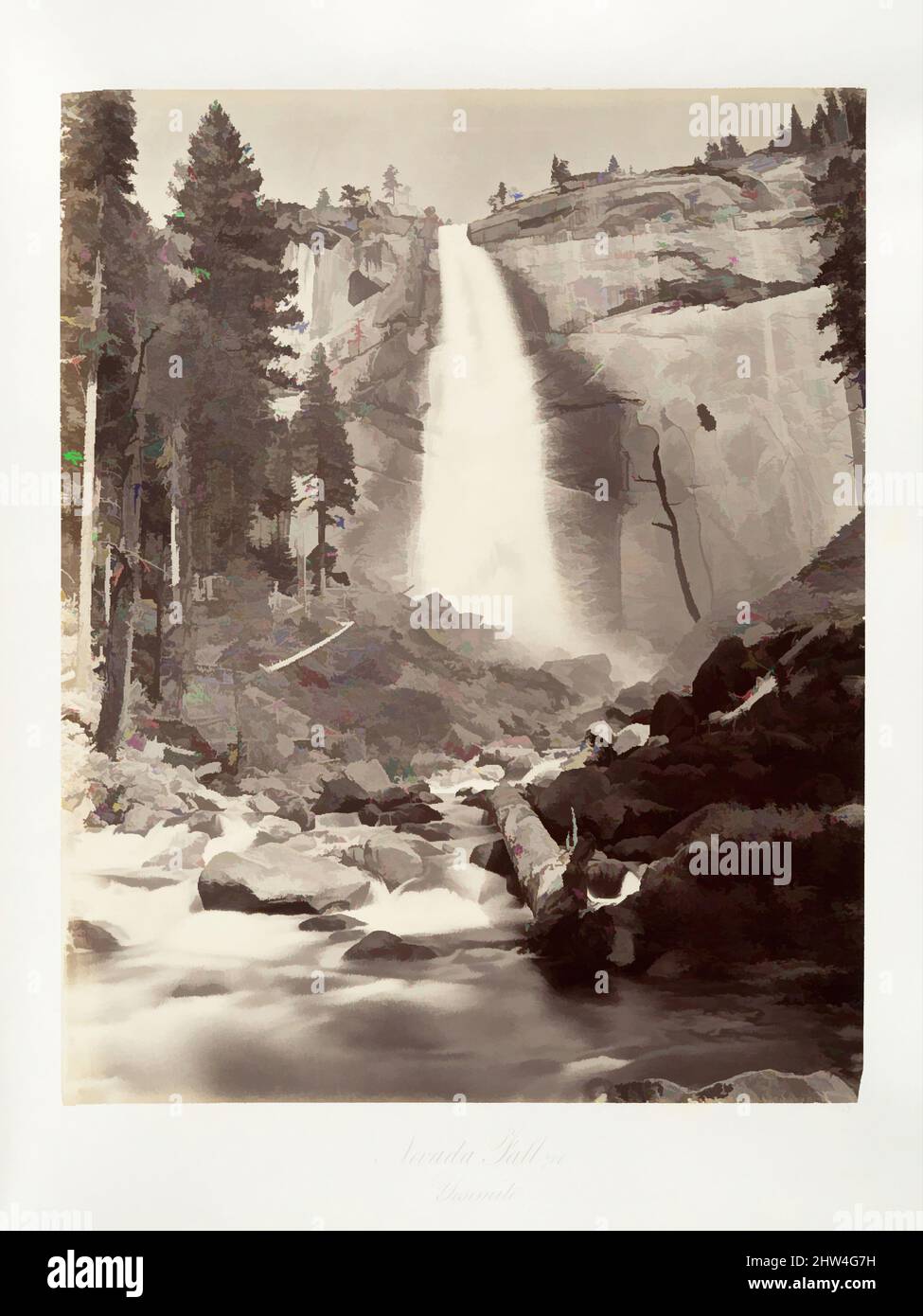 Art inspiré par l'automne Nevada, 700 pieds, Yosemite, env. 1872, imprimé vers 1876, impression argentée d'albumine de verre négatif, image: 33,6 × 26,7 cm (13 1/4 × 10 1/2 po.), photographies, attribuées à Carleton E. Watkins (américain, 1829–1916, œuvres classiques modernisées par Artotop avec une touche de modernité. Formes, couleur et valeur, impact visuel accrocheur sur l'art émotions par la liberté d'œuvres d'art d'une manière contemporaine. Un message intemporel qui cherche une nouvelle direction créative. Artistes qui se tournent vers le support numérique et créent le NFT Artotop Banque D'Images