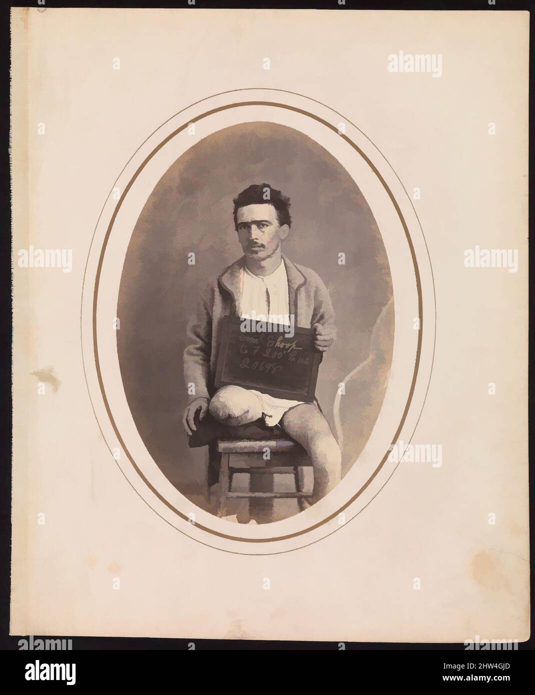Art inspiré par le Soldat Samuel Shoop, Company F, 200th Pennsylvania Infantry, avril–mai 1865, impression argentée d'un négatif de verre, image : 18,9 × 13,1 cm (7 7/16 × 5 3/16 po), photographies, Reed Brockway Bontecou (américain, 1824–1907), la dernière grande bataille de la Guerre civile a été la, les œuvres classiques modernisées par Artotop avec un peu de modernité. Formes, couleur et valeur, impact visuel accrocheur sur l'art émotions par la liberté d'œuvres d'art d'une manière contemporaine. Un message intemporel qui cherche une nouvelle direction créative. Artistes qui se tournent vers le support numérique et créent le NFT Artotop Banque D'Images