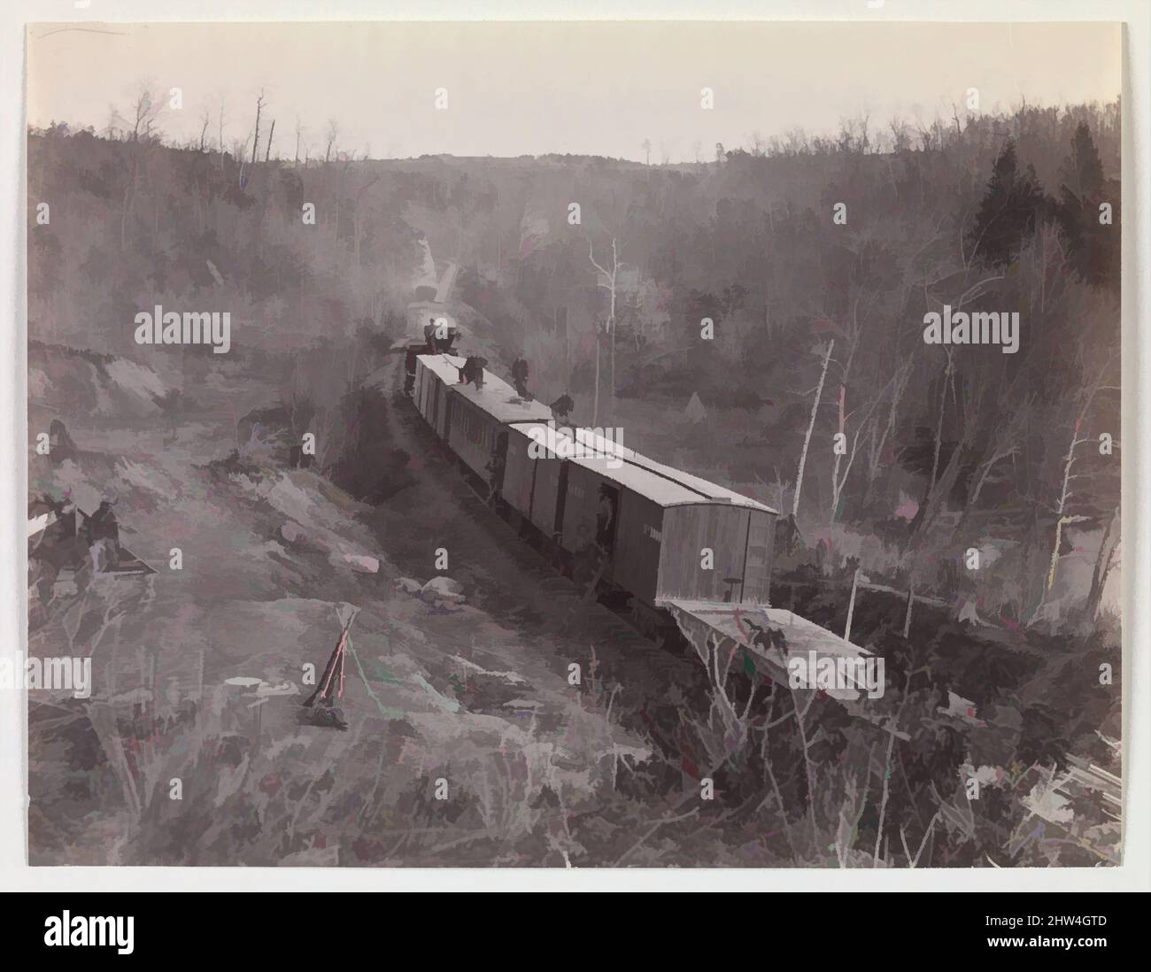 Art inspiré par Bull Run. Orange et Alexandria R.R. Near Union Mills, 1861–65, impression argentée à partir de négatifs en verre, photographies, George N. Barnard (américain, 1819–1902), Timothy H. O'Sullivan (américain, né en Irlande, 1840–1882, œuvres classiques modernisées par Artotop avec une touche de modernité. Formes, couleur et valeur, impact visuel accrocheur sur l'art émotions par la liberté d'œuvres d'art d'une manière contemporaine. Un message intemporel qui cherche une nouvelle direction créative. Artistes qui se tournent vers le support numérique et créent le NFT Artotop Banque D'Images