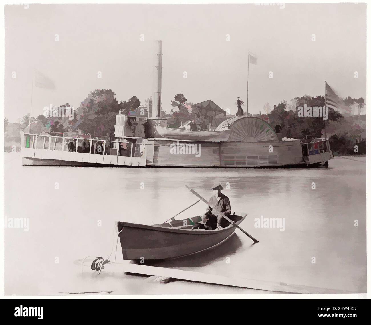 Art inspiré par les canots américains. Album Brady, p. 161, 1861–65, impression argentée d'albumine de verre négatif, photographies, Timothy H. O'Sullivan (américain, né en Irlande, 1840–1882, œuvres classiques modernisées par Artotop avec un peu de modernité. Formes, couleur et valeur, impact visuel accrocheur sur l'art émotions par la liberté d'œuvres d'art d'une manière contemporaine. Un message intemporel qui cherche une nouvelle direction créative. Artistes qui se tournent vers le support numérique et créent le NFT Artotop Banque D'Images