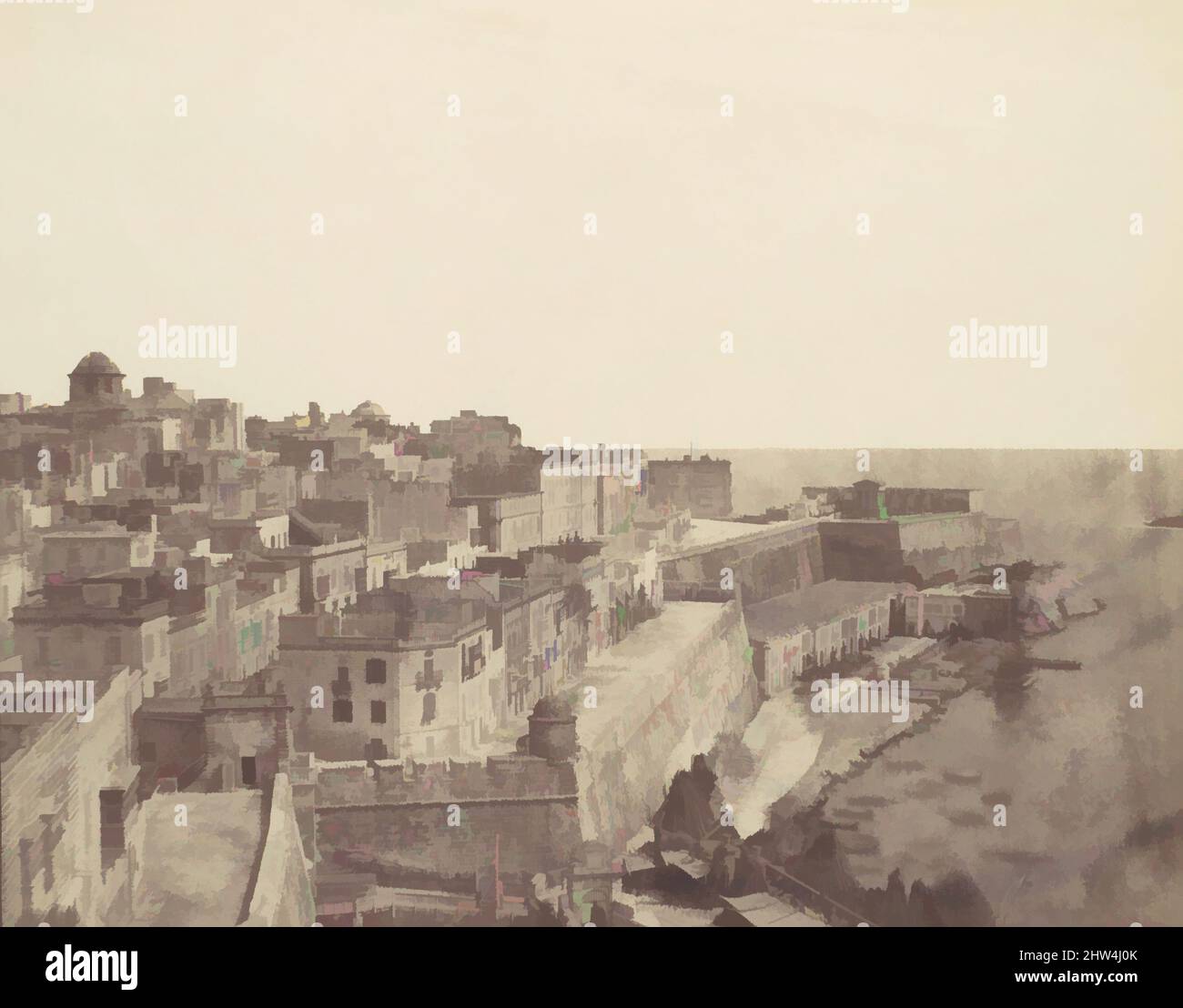 Art inspiré par le port de la Valette, Malte, 1850s, imprimé sur papier salé de négatifs sur papier, photographies, attribué à Calvert Richard Jones (Britannique, Swansea, pays de Galles 1802–1877 Bath, Angleterre, œuvres classiques modernisées par Artotop avec une touche de modernité. Formes, couleur et valeur, impact visuel accrocheur sur l'art émotions par la liberté d'œuvres d'art d'une manière contemporaine. Un message intemporel qui cherche une nouvelle direction créative. Artistes qui se tournent vers le support numérique et créent le NFT Artotop Banque D'Images