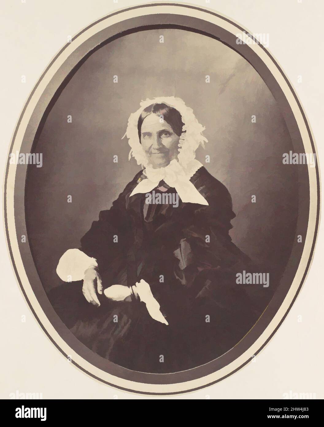 Art inspiré par Portrait d'une femme âgée, 1850s–60s, impression argentée d'albumine à partir d'un négatif en verre, 16,7 x 13,4 cm. (6 9/16 x 5 1/4 po.), photographies, Franz Antoine (autrichien, 1814–1882, œuvres classiques modernisées par Artotop avec une touche de modernité. Formes, couleur et valeur, impact visuel accrocheur sur l'art émotions par la liberté d'œuvres d'art d'une manière contemporaine. Un message intemporel qui cherche une nouvelle direction créative. Artistes qui se tournent vers le support numérique et créent le NFT Artotop Banque D'Images