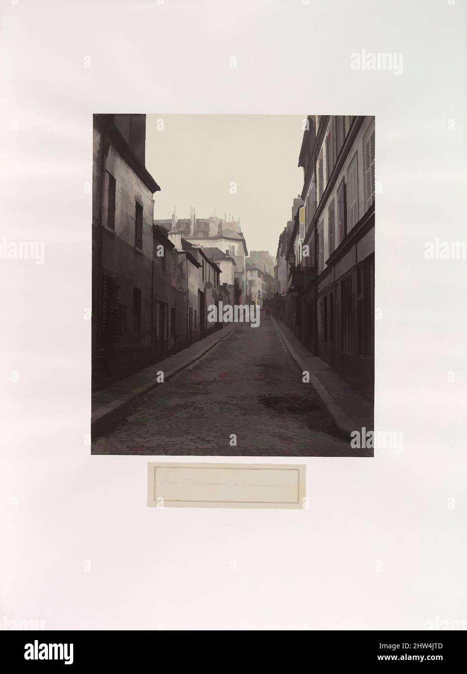 Art inspiré par la rue Neuve-Coquenard (de la rue Lamartine), 1870s, imprimé argentique, 32,6 x 27 cm (12 13/16 x 10 5/8 po. ), photographies, Charles Marville (français, Paris 1813–1879 Paris), formé comme peintre et illustrateur, Marville commence à photographier en 1851, et en 1862 il, oeuvres classiques modernisées par Artotop avec une touche de modernité. Formes, couleur et valeur, impact visuel accrocheur sur l'art émotions par la liberté d'œuvres d'art d'une manière contemporaine. Un message intemporel qui cherche une nouvelle direction créative. Artistes qui se tournent vers le support numérique et créent le NFT Artotop Banque D'Images