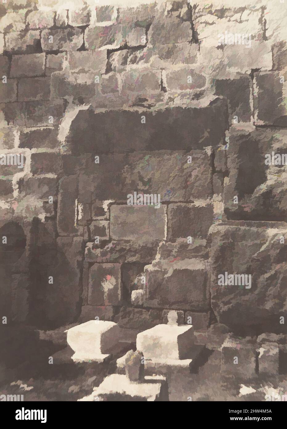 Art inspiré par Jérusalem, encinte du Temple, Poterne de Josaphat, 1854, imprimé sur papier salé de négatif, image: 32,3 x 23,2 cm (12 11/16 x 9 1/8 po.), photographies, Auguste Salzmann (français, 1824–1872, œuvres classiques modernisées par Artotop avec une touche de modernité. Formes, couleur et valeur, impact visuel accrocheur sur l'art émotions par la liberté d'œuvres d'art d'une manière contemporaine. Un message intemporel qui cherche une nouvelle direction créative. Artistes qui se tournent vers le support numérique et créent le NFT Artotop Banque D'Images