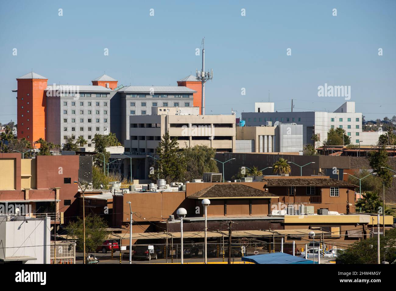 Mexicali, Baja California, Mexique - 2 janvier 2021 : vue sur le centre-ville de Mexicali. Banque D'Images