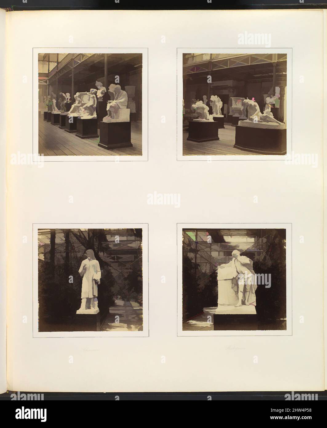 Art inspiré par la Cour romaine avec sculptures de Posidonius et gladiateur blessé; Sculpture de Geoffrey Chaucer par Marshall; Sculpture de Shakespeare par Roubillac, ca. 1859, impression argentée d'albumine de verre négatif, 7,9 x 8,1 cm (3 1/8 x 3 3/16 po.), chacune, photographies, attribuées à, oeuvres classiques modernisées par Artotop avec une touche de modernité. Formes, couleur et valeur, impact visuel accrocheur sur l'art émotions par la liberté d'œuvres d'art d'une manière contemporaine. Un message intemporel qui cherche une nouvelle direction créative. Artistes qui se tournent vers le support numérique et créent le NFT Artotop Banque D'Images