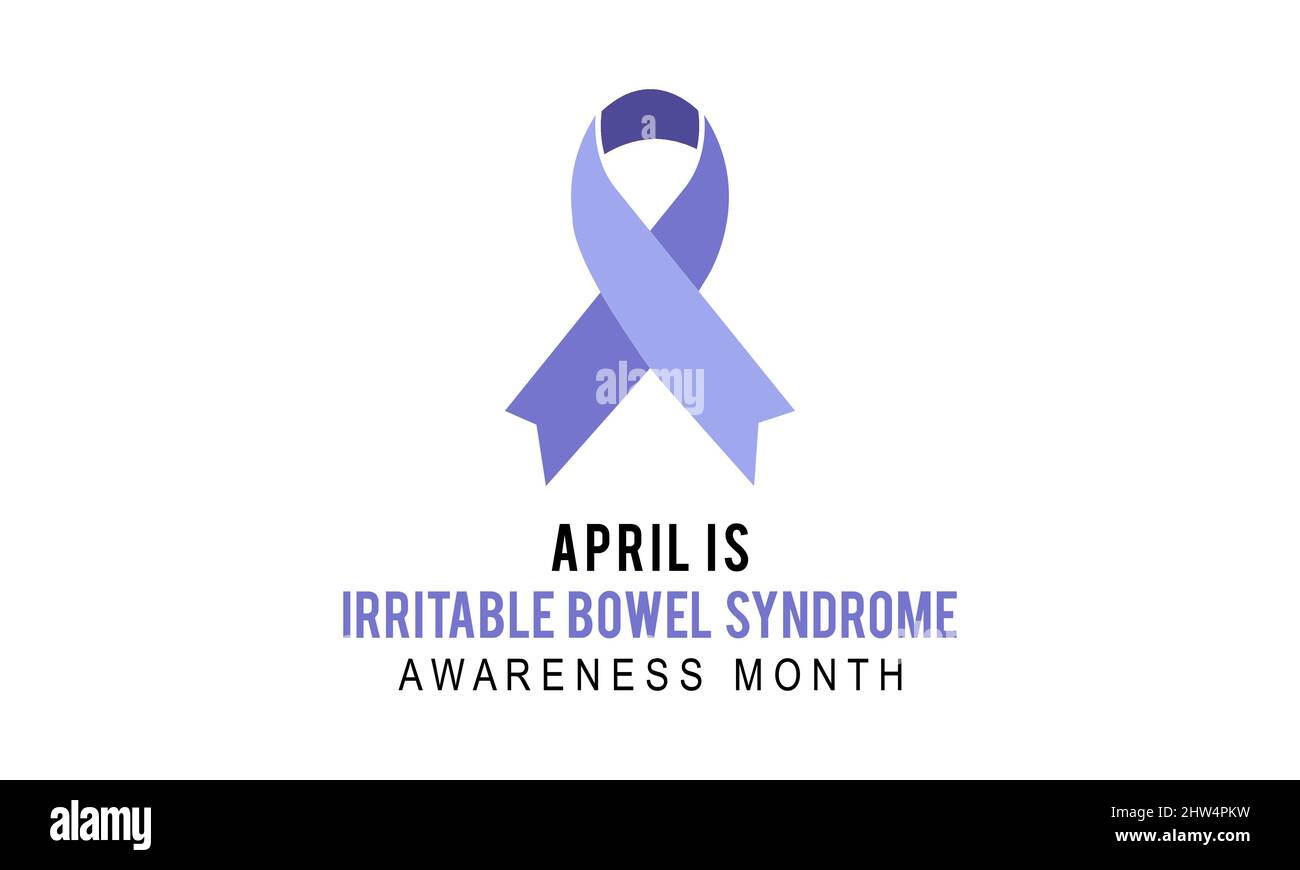 Mois de sensibilisation au syndrome du côlon irritable (SII). Bandeau santé, carte, affiche, arrière-plan. Illustration de Vecteur