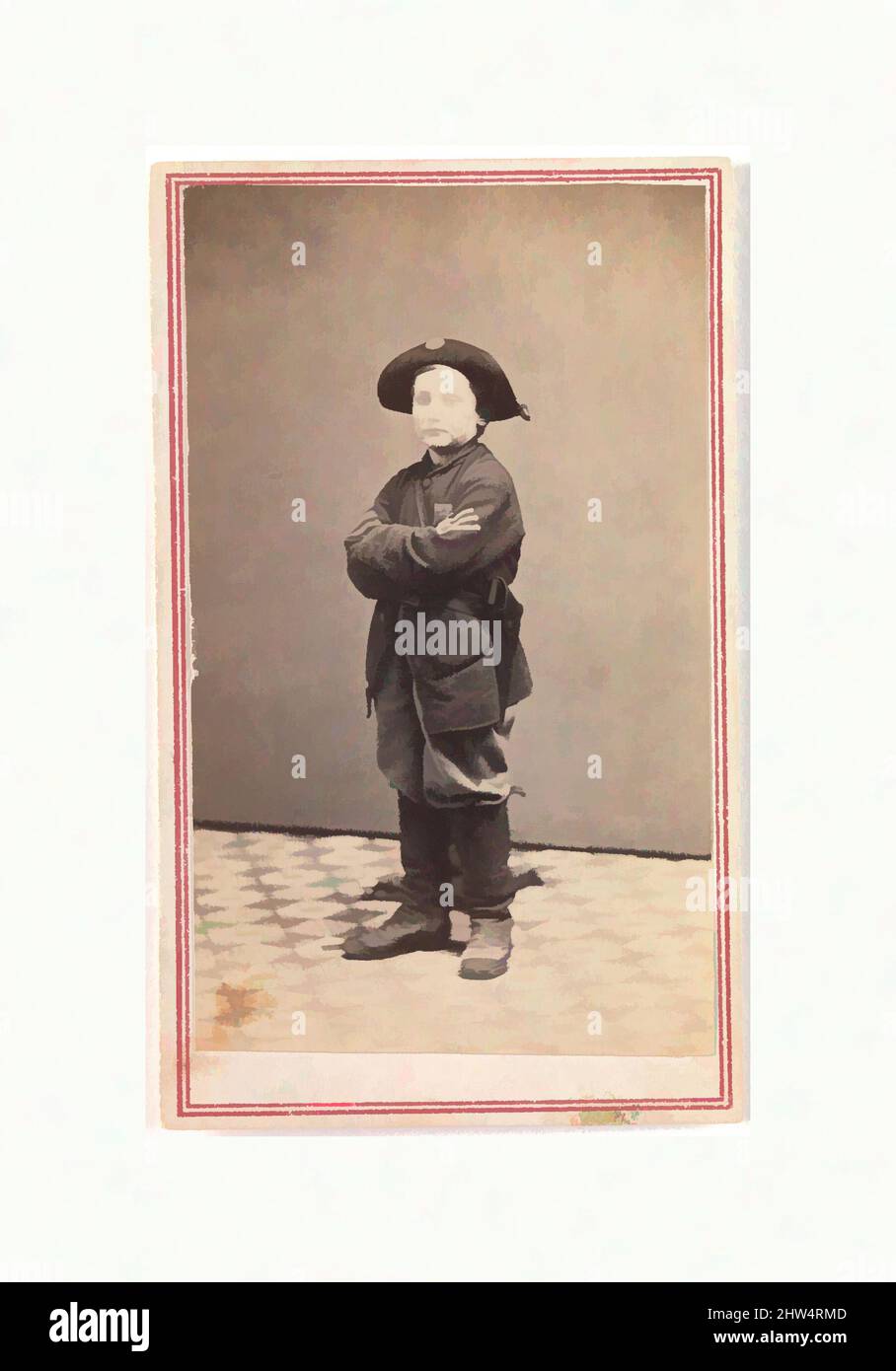 Art inspiré par le Sergent John Lincoln Clem, le batteur Boy de Chickamauga, ca. 1864, impression argentée d'albumine de verre négatif, image: 8,9 x 5,4 cm (3 1/2 x 2 1/8 in.), photographies, en plus des portraits galants, si classiques, de l'élite de la guerre de Sécession comme les présidents Lincoln et Davis, oeuvres classiques modernisées par Artotop avec un peu de modernité. Formes, couleur et valeur, impact visuel accrocheur sur l'art émotions par la liberté d'œuvres d'art d'une manière contemporaine. Un message intemporel qui cherche une nouvelle direction créative. Artistes qui se tournent vers le support numérique et créent le NFT Artotop Banque D'Images