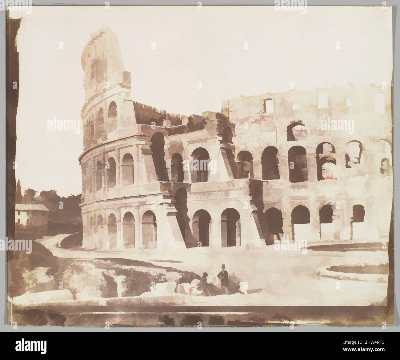 Art inspiré par 67. Colosseum, Rome, second View, mai 1846, imprimé sur papier salé de négatifs, image: 6 7/8 × 8 9/16 po. (17,4 × 21,7 cm), photographies, Calvert Richard Jones (Britannique, Swansea, pays de Galles 1802–1877 Bath, Angleterre, œuvres classiques modernisées par Artotop avec une touche de modernité. Formes, couleur et valeur, impact visuel accrocheur sur l'art émotions par la liberté d'œuvres d'art d'une manière contemporaine. Un message intemporel qui cherche une nouvelle direction créative. Artistes qui se tournent vers le support numérique et créent le NFT Artotop Banque D'Images