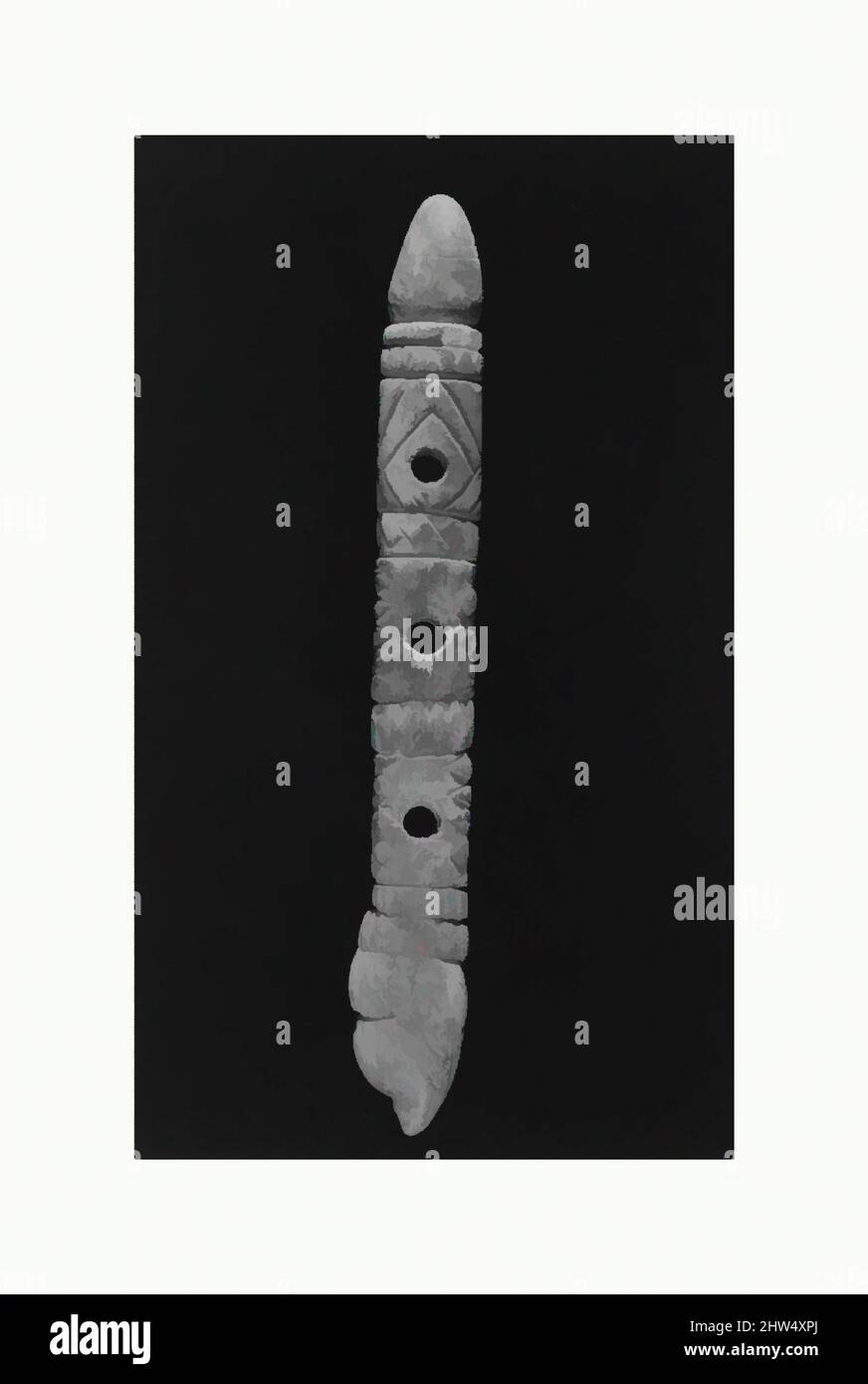 Art inspiré par l'embout de cheval sous forme de tête de serpent, ca. 7th Century B.C., Iran, Scythian, Bone (antler), 8,11 po. (20,6 cm), Ivory/Bone-Equestrian, oeuvres classiques modernisées par Artotop avec une touche de modernité. Formes, couleur et valeur, impact visuel accrocheur sur l'art émotions par la liberté d'œuvres d'art d'une manière contemporaine. Un message intemporel qui cherche une nouvelle direction créative. Artistes qui se tournent vers le support numérique et créent le NFT Artotop Banque D'Images