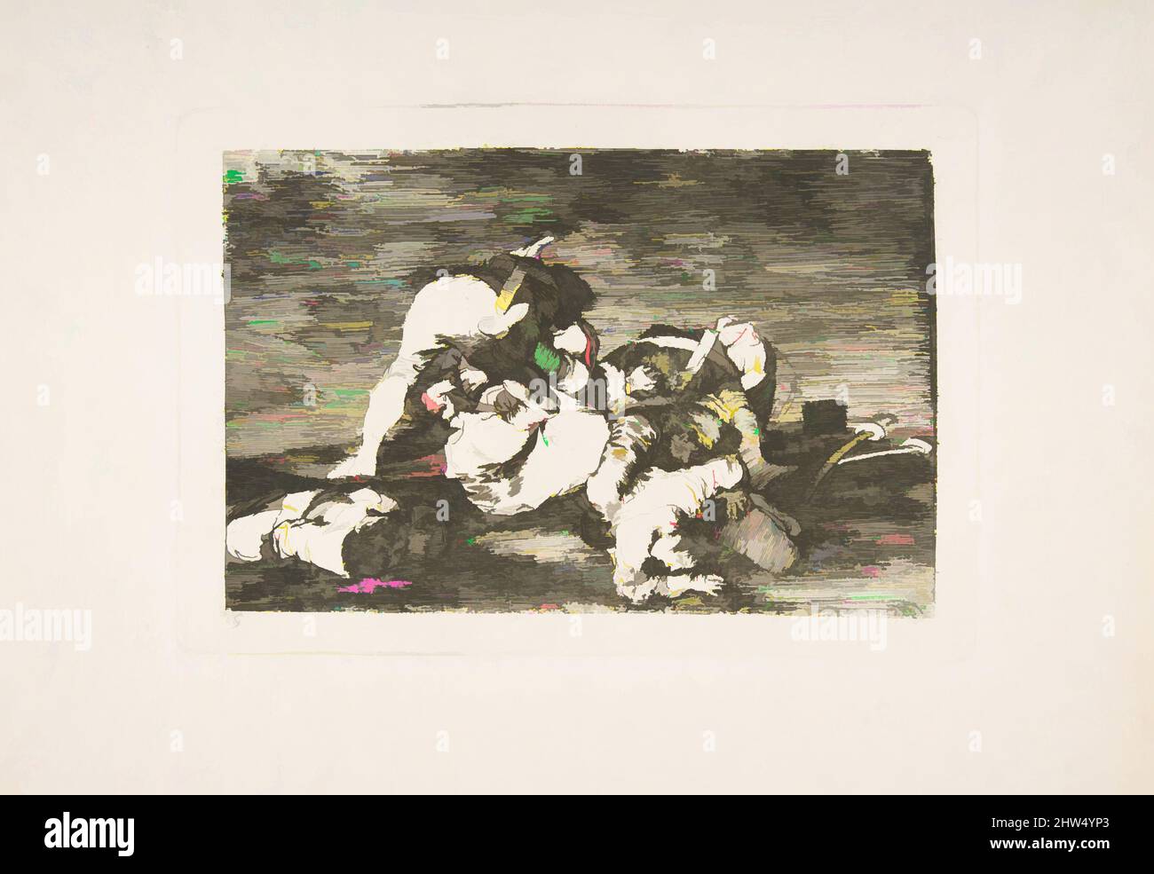 Art inspiré par la planche 10 de 'les désastres de la guerre' (Los Desastres de la Guerra):ni ces derniers (Tampoco), 1810, Etching et burin, plaque: 5 7/8 × 8 1/2 in. (15 × 21,6 cm), Prints, Goya (Francisco de Goya y Lucientes) (Espagnol, Fuendetodos 1746–1828 Bordeaux, oeuvres classiques modernisées par Artotop avec une touche de modernité. Formes, couleur et valeur, impact visuel accrocheur sur l'art émotions par la liberté d'œuvres d'art d'une manière contemporaine. Un message intemporel qui cherche une nouvelle direction créative. Artistes qui se tournent vers le support numérique et créent le NFT Artotop Banque D'Images