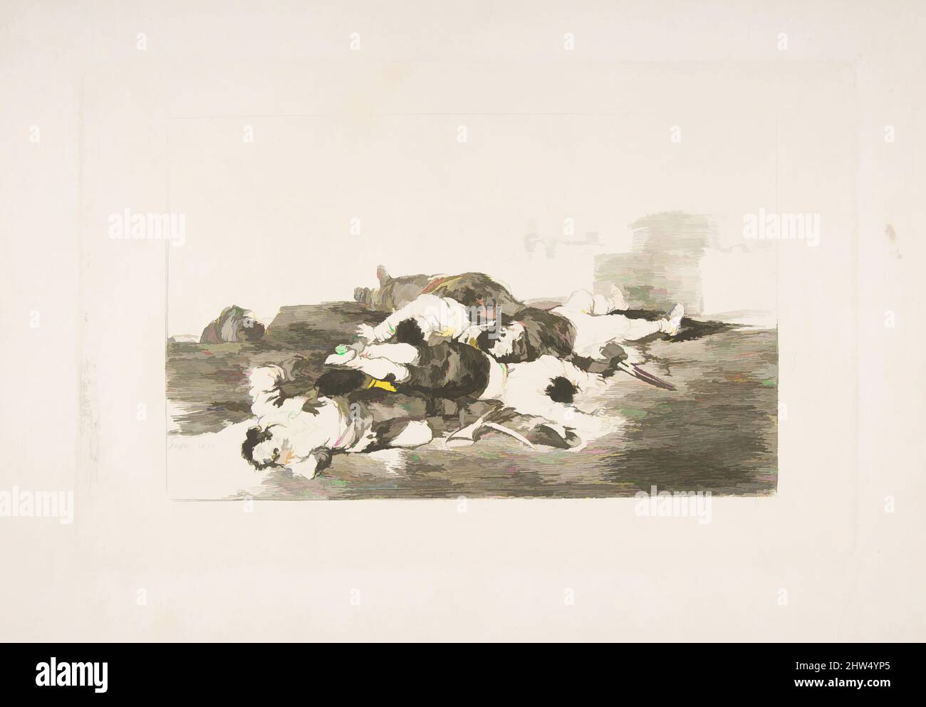 Art inspiré par la planche 22 de 'les désastres de la guerre' (Los Desastres de la Guerra): 'Encore pire.' (Tanto y mas), 1810, Décapage et burin, plaque : 6 5/16 × 9 15/16 po. (16 × 25,2 cm), Prints, Goya (Francisco de Goya y Lucientes) (Espagnol, Fuendetodos 1746–1828 Bordeaux, oeuvres classiques modernisées par Artotop avec une touche de modernité. Formes, couleur et valeur, impact visuel accrocheur sur l'art émotions par la liberté d'œuvres d'art d'une manière contemporaine. Un message intemporel qui cherche une nouvelle direction créative. Artistes qui se tournent vers le support numérique et créent le NFT Artotop Banque D'Images