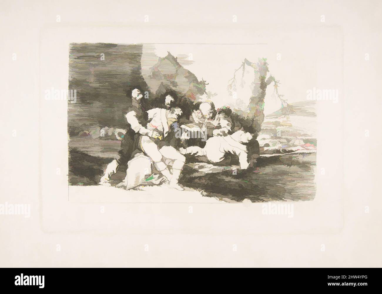 Art inspiré par la planche 20 de « The Disasters of War » (Los Desastres de la Guerra) : « faites-les bien, et passez au suivant. » (Curarlos y á otra.), 1810, Etching, lavis, burin, Et burnisher, plaque : 6 5/16 × 9 1/4 in. (16 × 23,5 cm), Prints, Goya (Francisco de Goya y Lucientes) (espagnol, oeuvres classiques modernisées par Artotop avec une touche de modernité. Formes, couleur et valeur, impact visuel accrocheur sur l'art émotions par la liberté d'œuvres d'art d'une manière contemporaine. Un message intemporel qui cherche une nouvelle direction créative. Artistes qui se tournent vers le support numérique et créent le NFT Artotop Banque D'Images