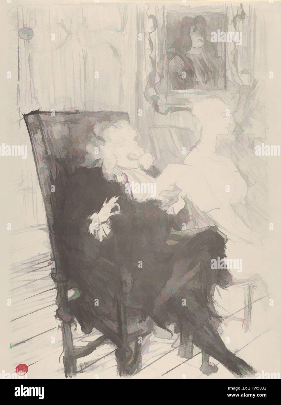 Art inspiré par Truffier et Moreno, dans les femmes Savantes, 1893, lithographie crayon, pinceau et spatter avec grattoir imprimé en noir sur papier vélin; état unique, image: 14 3/4 x 10 5/8 po. (37,5 x 27 cm), estampes, Henri de Toulouse-Lautrec (français, Albi 1864–1901 Saint-André-du-Bois, oeuvres classiques modernisées par Artotop avec une touche de modernité. Formes, couleur et valeur, impact visuel accrocheur sur l'art émotions par la liberté d'œuvres d'art d'une manière contemporaine. Un message intemporel qui cherche une nouvelle direction créative. Artistes qui se tournent vers le support numérique et créent le NFT Artotop Banque D'Images