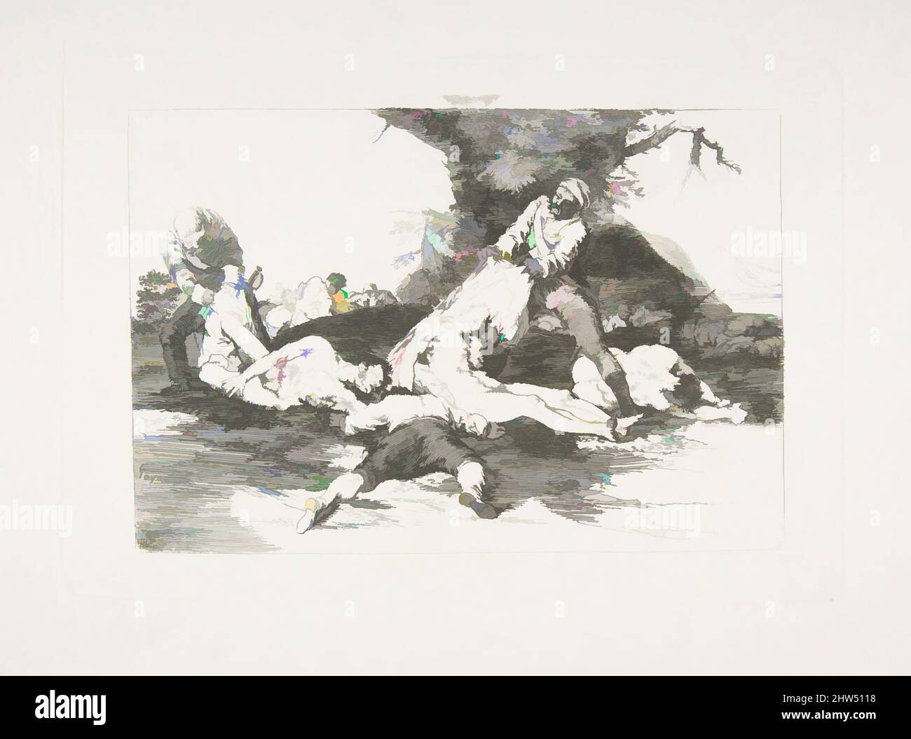 Art inspiré par la planche 16 de « les désastres de la guerre » (Los Desastres de la Guerra) : ils en font usage. » (Se aprovechan.), 1810, Décapage et point sec, plaque : 6 5/16 x 9 1/4 po. (16 x 23,5 cm), Prints, Goya (Francisco de Goya y Lucientes) (Espagnol, Fuendetodos 1746–1828 Bordeaux, oeuvres classiques modernisées par Artotop avec une touche de modernité. Formes, couleur et valeur, impact visuel accrocheur sur l'art émotions par la liberté d'œuvres d'art d'une manière contemporaine. Un message intemporel qui cherche une nouvelle direction créative. Artistes qui se tournent vers le support numérique et créent le NFT Artotop Banque D'Images