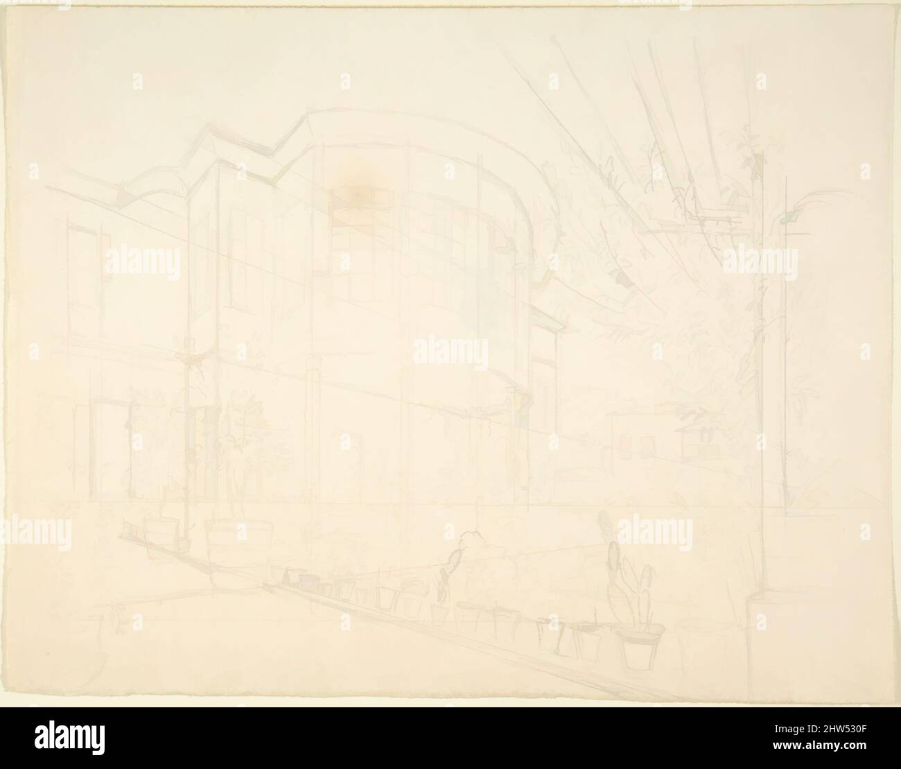 Art inspiré par esquisse de bâtiment et de jardin, 19th siècle, crayon. Superposées avec des lignes orthogonales, 7 11/16 x 9 13/16 pouces (19,5 x 24,9 cm), dessins, Franz von Hauslab le plus jeune (autrichien, Vienne 1798–1883, oeuvres classiques modernisées par Artotop avec une touche de modernité. Formes, couleur et valeur, impact visuel accrocheur sur l'art émotions par la liberté d'œuvres d'art d'une manière contemporaine. Un message intemporel qui cherche une nouvelle direction créative. Artistes qui se tournent vers le support numérique et créent le NFT Artotop Banque D'Images