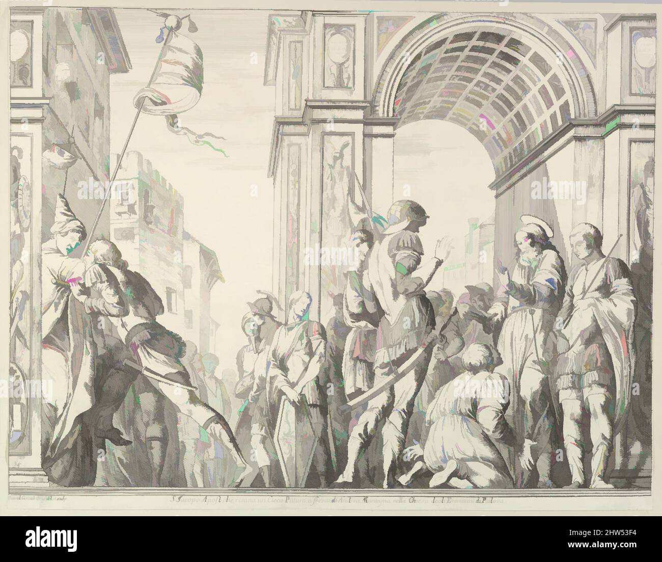 Art inspiré par Saint James Cures a Blind Man, 1776, Etching, 2nd État, feuille: 12 1/2 x 16 1/8 po. (31,8 x 40,9 cm) taillé au platemark, estampes, Giovanni David (Italien, Cabella Ligure 1749–1790 Gênes), conçu par l'école d'Andrea Mantegna (Italien, Isola di Carturo 1430/31–1506, oeuvres classiques modernisées par Artotop avec une touche de modernité. Formes, couleur et valeur, impact visuel accrocheur sur l'art émotions par la liberté d'œuvres d'art d'une manière contemporaine. Un message intemporel qui cherche une nouvelle direction créative. Artistes qui se tournent vers le support numérique et créent le NFT Artotop Banque D'Images Art inspiré par Saint James Cures a Blind Man, 1776, Etching, 2nd État, feuille: 12 1/2 x 16 1/8 po. (31,8 x 40,9 cm) taillé au platemark, estampes, Giovanni David (Italien, Cabella Ligure 1749–1790 Gênes), conçu par l'école d'Andrea Mantegna (Italien, Isola di Carturo 1430/31–1506, oeuvres classiques modernisées par Artotop avec une touche de modernité. Formes, couleur et valeur, impact visuel accrocheur sur l'art émotions par la liberté d'œuvres d'art d'une manière contemporaine. Un message intemporel qui cherche une nouvelle direction créative. Artistes qui se tournent vers le support numérique et créent le NFT Artotop Banque D'Images