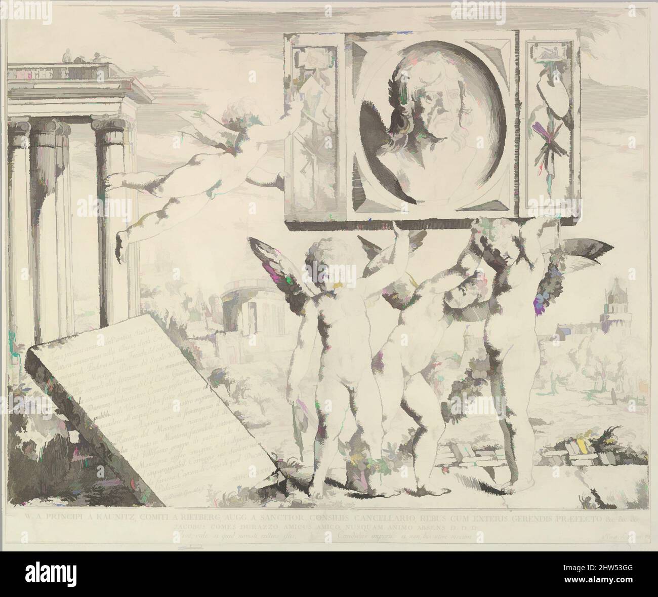 Art inspiré par la plaque de titre à l'ensemble de quatre reproductions (plus cette page de titre) de fresques d'Andrea Mantegna dans la chapelle Ovetari de l'église de l'Eremitani, Padoue, 1776, Etching, feuille: 12 5/8 x 15 1/8 po. (32 x 38,4 cm) taillé en platemark, Prints, Giovanni David (Italien, Cabella, oeuvres classiques modernisées par Artotop avec une touche de modernité. Formes, couleur et valeur, impact visuel accrocheur sur l'art émotions par la liberté d'œuvres d'art d'une manière contemporaine. Un message intemporel qui cherche une nouvelle direction créative. Artistes qui se tournent vers le support numérique et créent le NFT Artotop Banque D'Images Art inspiré par la plaque de titre à l'ensemble de quatre reproductions (plus cette page de titre) de fresques d'Andrea Mantegna dans la chapelle Ovetari de l'église de l'Eremitani, Padoue, 1776, Etching, feuille: 12 5/8 x 15 1/8 po. (32 x 38,4 cm) taillé en platemark, Prints, Giovanni David (Italien, Cabella, oeuvres classiques modernisées par Artotop avec une touche de modernité. Formes, couleur et valeur, impact visuel accrocheur sur l'art émotions par la liberté d'œuvres d'art d'une manière contemporaine. Un message intemporel qui cherche une nouvelle direction créative. Artistes qui se tournent vers le support numérique et créent le NFT Artotop Banque D'Images