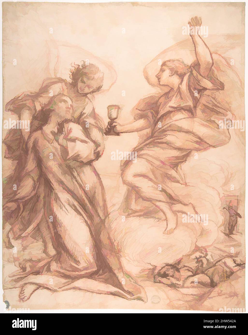 Art inspiré de l'agonie dans le jardin, 1600–1800, craie rouge, stylo et encre brune, brosse et lavage brun sur papier crème, 14 x 10-15/16 po. (35,5 x 27,8 cm), dessins, Anonyme, Italien, 17th ou 18th siècle, oeuvres classiques modernisées par Artotop avec une touche de modernité. Formes, couleur et valeur, impact visuel accrocheur sur l'art émotions par la liberté d'œuvres d'art d'une manière contemporaine. Un message intemporel qui cherche une nouvelle direction créative. Artistes qui se tournent vers le support numérique et créent le NFT Artotop Banque D'Images