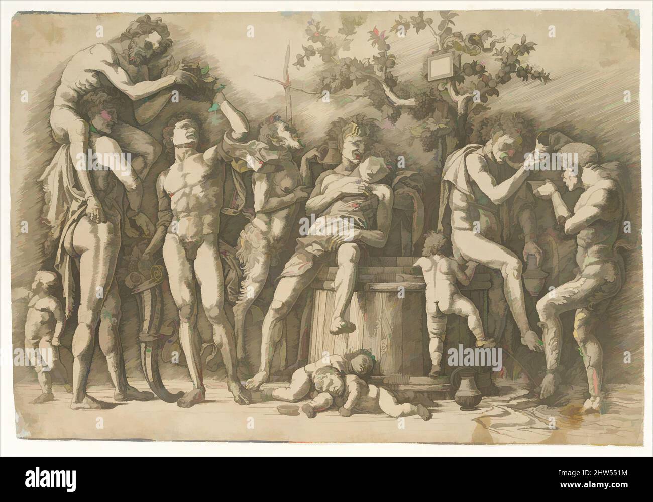 Art inspiré par Bacchanal avec une cuve à vin, env. 1470–90, gravure et point sec, feuille : 11 3/4 x 17 3/16in. (29,9 x 43,7cm), Prints, Andrea Mantegna (Italien, Isola di Carturo 1430/31–1506 Mantua), tout au long de sa vie, Mantegna a été fascinée par l'antiquité classique. Au milieu de, les œuvres classiques modernisées par Artotop avec une touche de modernité. Formes, couleur et valeur, impact visuel accrocheur sur l'art émotions par la liberté d'œuvres d'art d'une manière contemporaine. Un message intemporel qui cherche une nouvelle direction créative. Artistes qui se tournent vers le support numérique et créent le NFT Artotop Banque D'Images Art inspiré par Bacchanal avec une cuve à vin, env. 1470–90, gravure et point sec, feuille : 11 3/4 x 17 3/16in. (29,9 x 43,7cm), Prints, Andrea Mantegna (Italien, Isola di Carturo 1430/31–1506 Mantua), tout au long de sa vie, Mantegna a été fascinée par l'antiquité classique. Au milieu de, les œuvres classiques modernisées par Artotop avec une touche de modernité. Formes, couleur et valeur, impact visuel accrocheur sur l'art émotions par la liberté d'œuvres d'art d'une manière contemporaine. Un message intemporel qui cherche une nouvelle direction créative. Artistes qui se tournent vers le support numérique et créent le NFT Artotop Banque D'Images