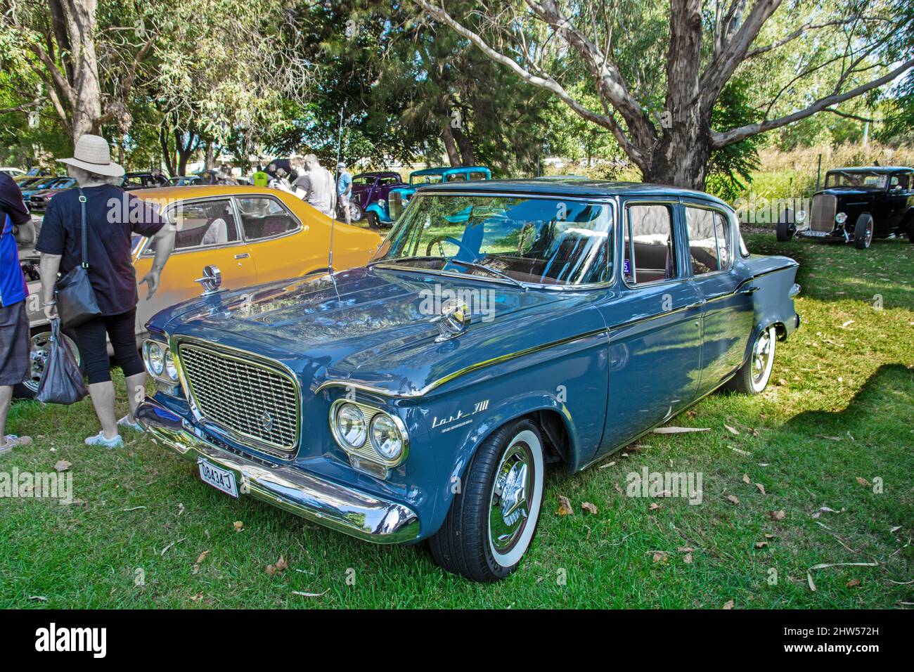 1960s berline Studebaker Lark VIII Cruiser exposée à Tamworth en Australie. Banque D'Images