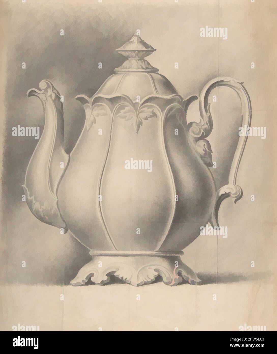 Art inspiré par Factory Design Book of French Porcelain, 1850, stylo et encre noire, stylo et encre brune., total: 17 13/16 x 11 7/8 x 2 1/16 po. (45,2 x 30,2 x 5,3 cm, œuvres classiques modernisées par Artotop avec une touche de modernité. Formes, couleur et valeur, impact visuel accrocheur sur l'art émotions par la liberté d'œuvres d'art d'une manière contemporaine. Un message intemporel qui cherche une nouvelle direction créative. Artistes qui se tournent vers le support numérique et créent le NFT Artotop Banque D'Images