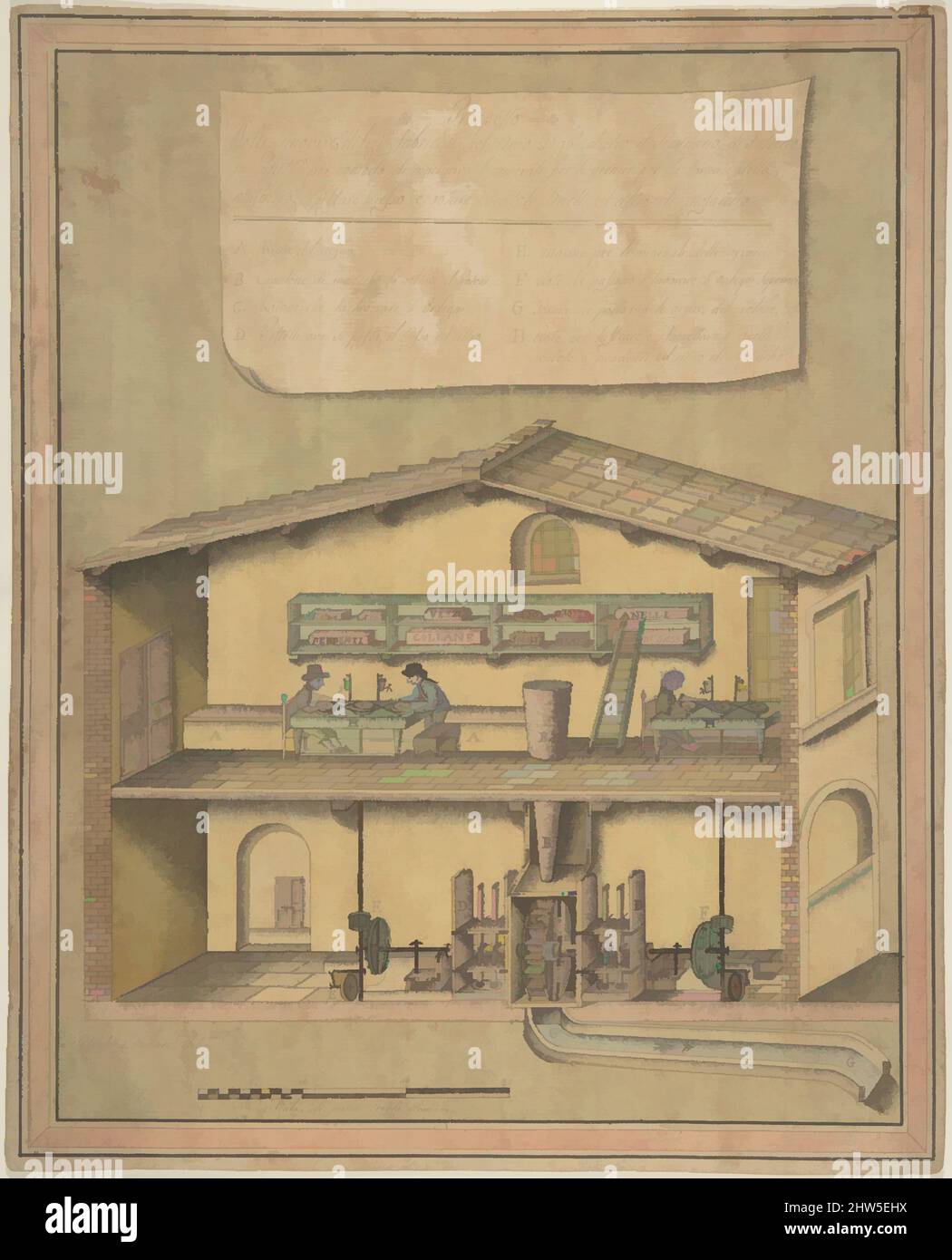 Art inspiré par le projet pour les nouveaux bâtiments érigés en l'an 1796 derrière les Cemétries de Saint-Pierre, 1796, encre stylo et brune avec des lavages colorés sur des traces de graphite, 13 1/4 x 10 11/16in. (33,7 x 27,1cm), dessins, Pietro Bandiera (Italien, documenté 1796, oeuvres classiques modernisées par Artotop avec une touche de modernité. Formes, couleur et valeur, impact visuel accrocheur sur l'art émotions par la liberté d'œuvres d'art d'une manière contemporaine. Un message intemporel qui cherche une nouvelle direction créative. Artistes qui se tournent vers le support numérique et créent le NFT Artotop Banque D'Images