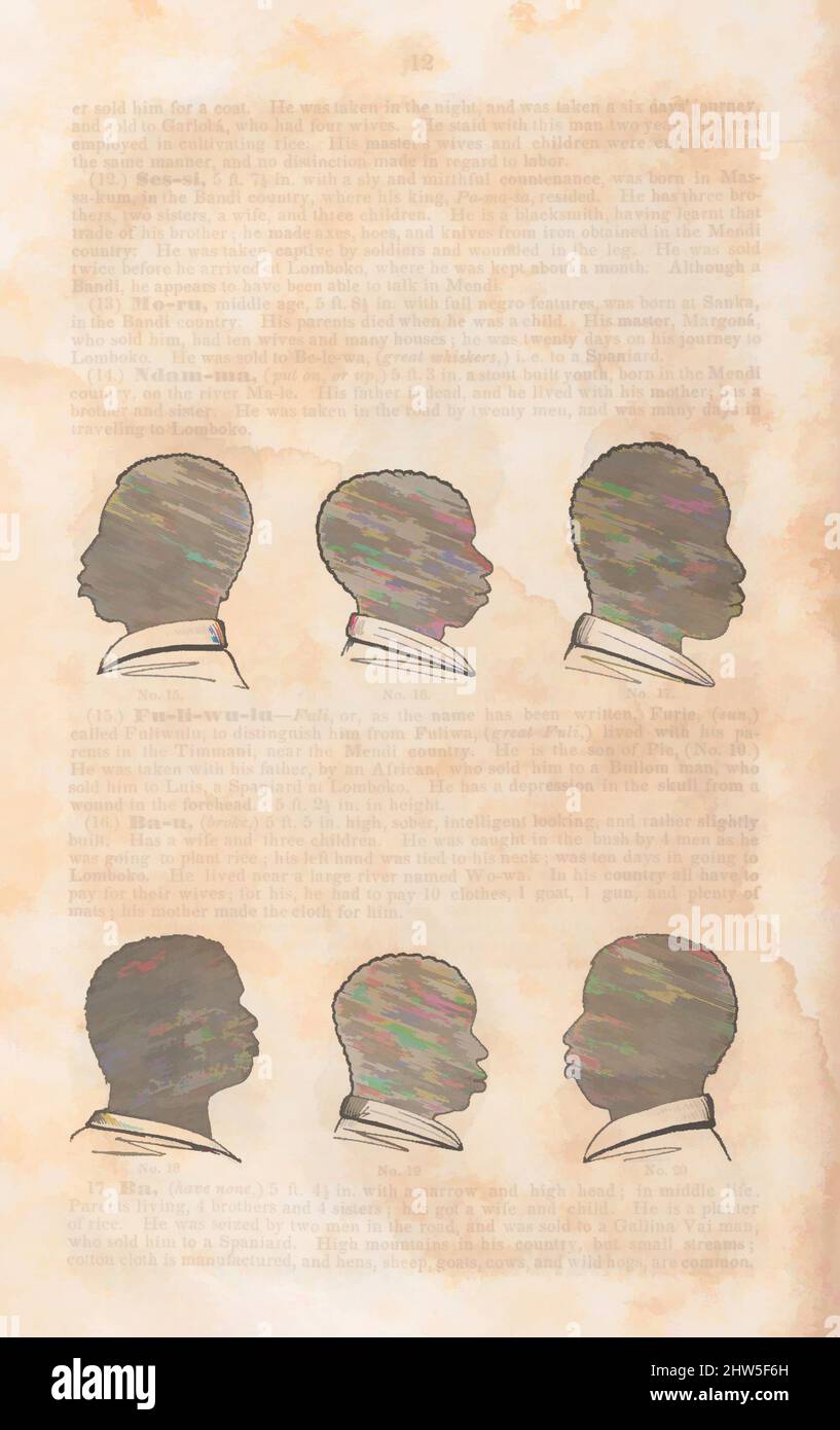 Art inspiré par Une histoire des captifs amistades: Être un compte-tour de la capture de la Schooner amistad espagnole, par les Africains à bord; leur Voyage, et de capture près de long Island, New York; Avec les esquisses biographiques de chacun des Africains survivants., 1840, les œuvres classiques modernisées par Artotop avec un peu de modernité. Formes, couleur et valeur, impact visuel accrocheur sur l'art émotions par la liberté d'œuvres d'art d'une manière contemporaine. Un message intemporel qui cherche une nouvelle direction créative. Artistes qui se tournent vers le support numérique et créent le NFT Artotop Banque D'Images