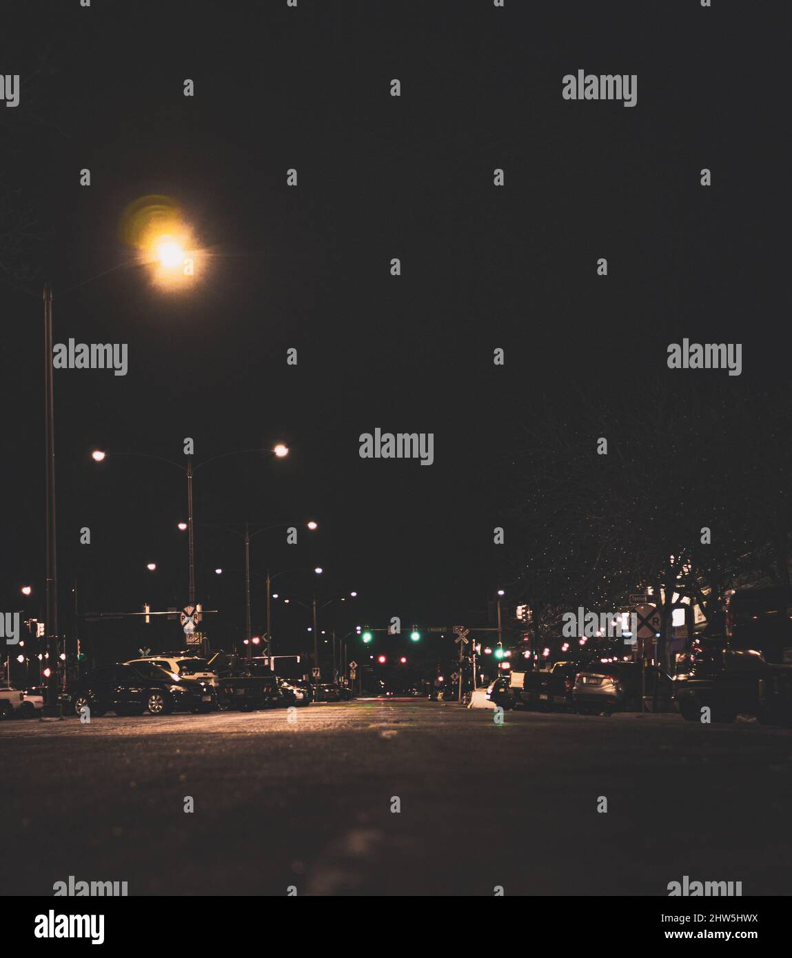 Des photos nocturnes en hiver Banque D'Images