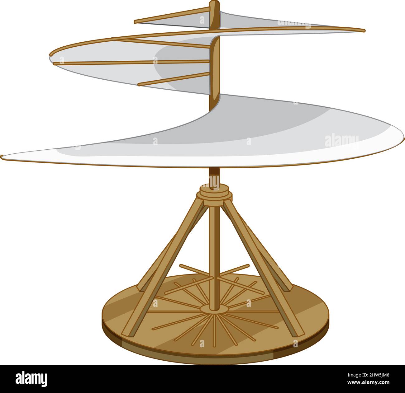 Illustration de l'invention de la vis d'antenne Leonardo da Vinci Illustration de Vecteur